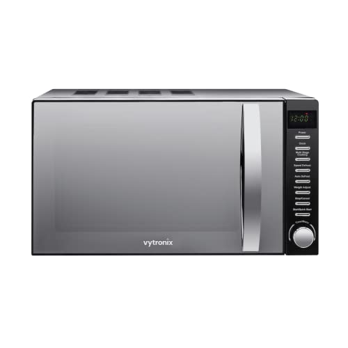 Detalle de VYTRONIX VY-HMO800 800W Digital Microwave Oven – 20 Litre, Black with Mirrored Front
