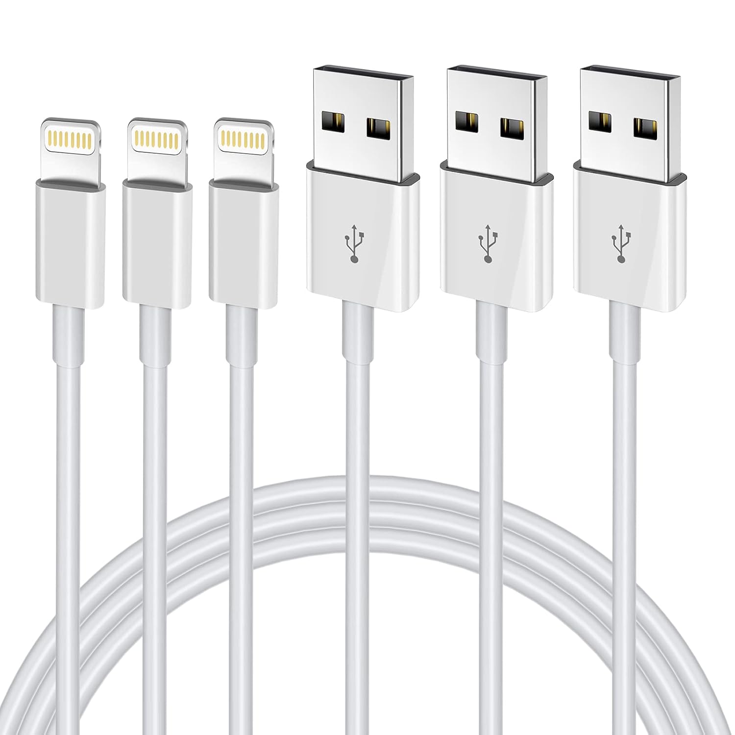 Detalle de Apple Lightning Cable 3ft 3-Pack fast charging