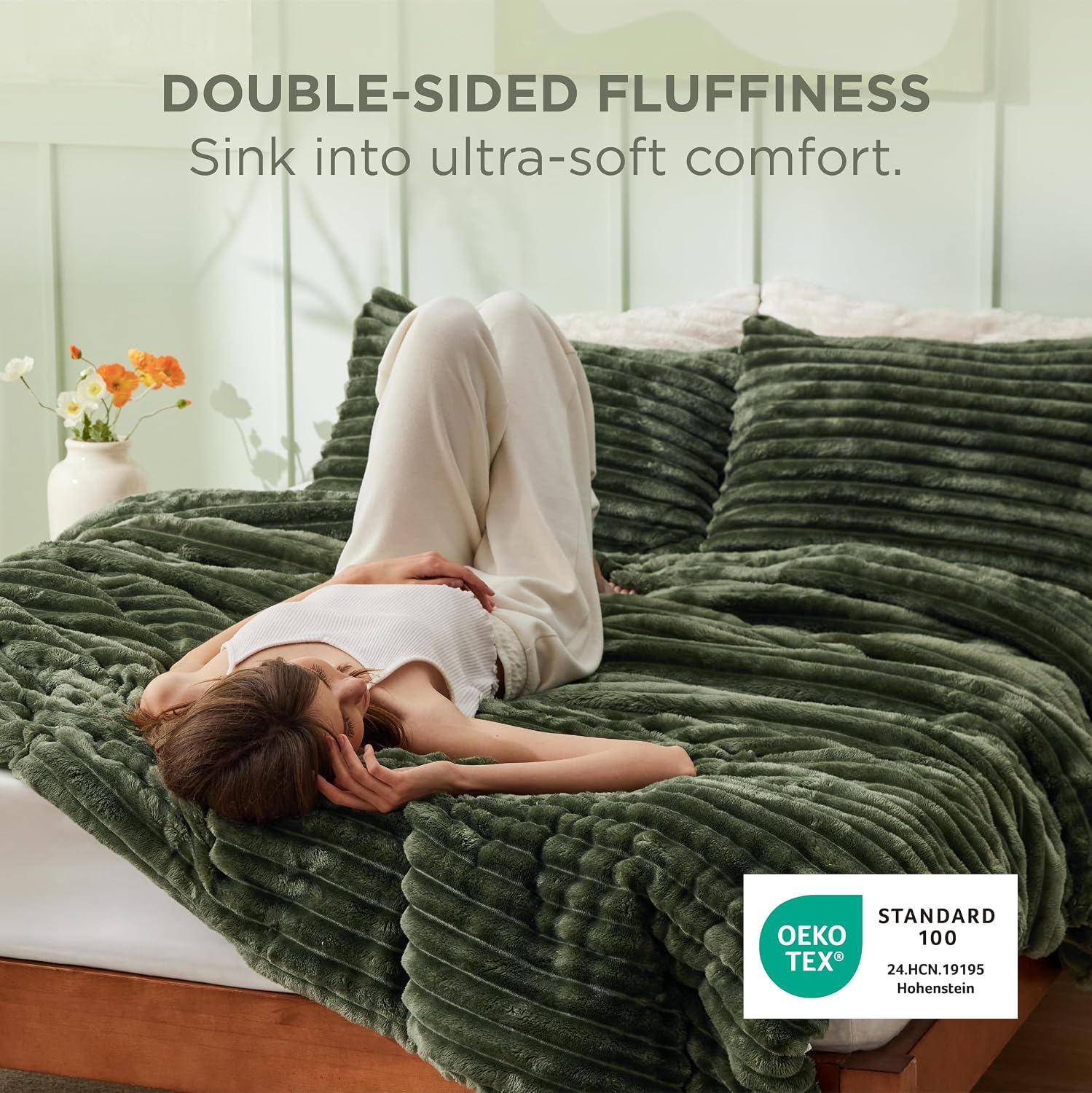 Detalle de Bedsure king comforter set