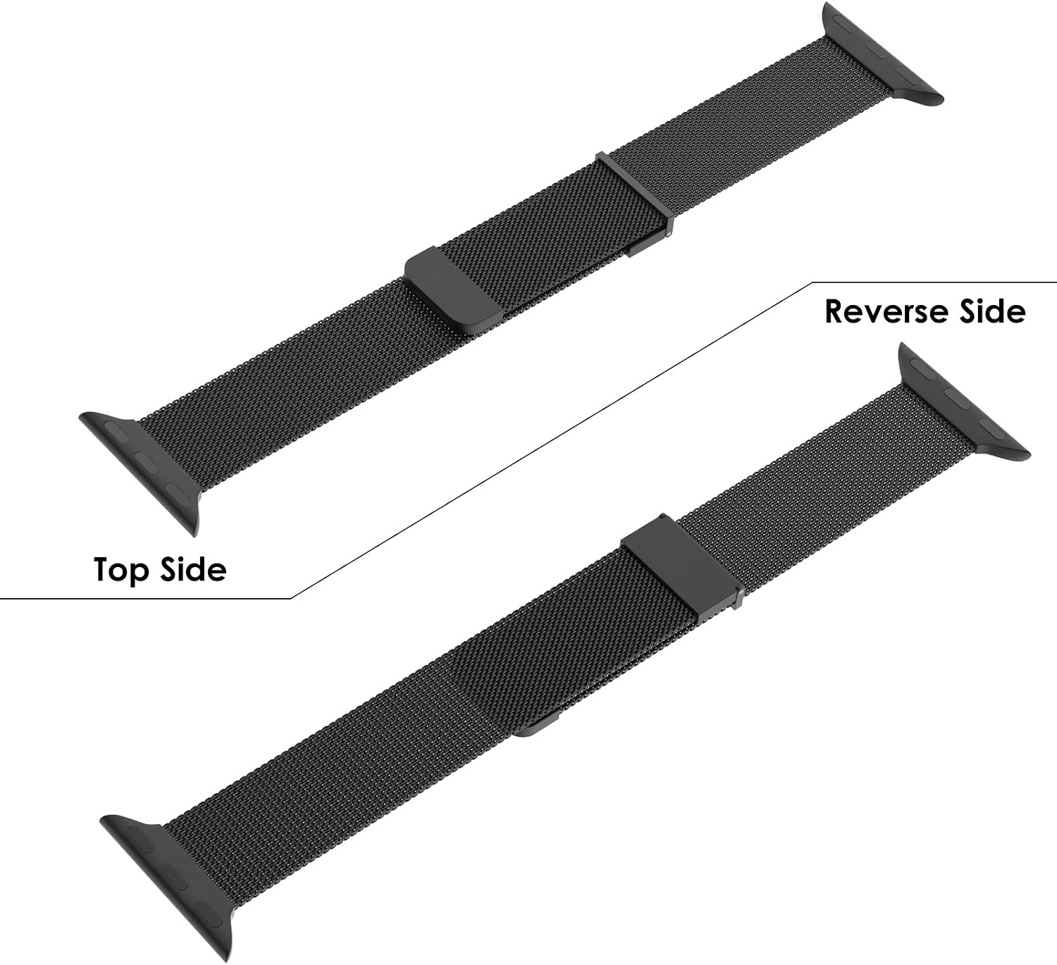 Thumbnail 2 de Tuocal metal upgraded mesh strap for Apple Watch (42mm/44mm/45mm/46mm) with dual magnetic clasp