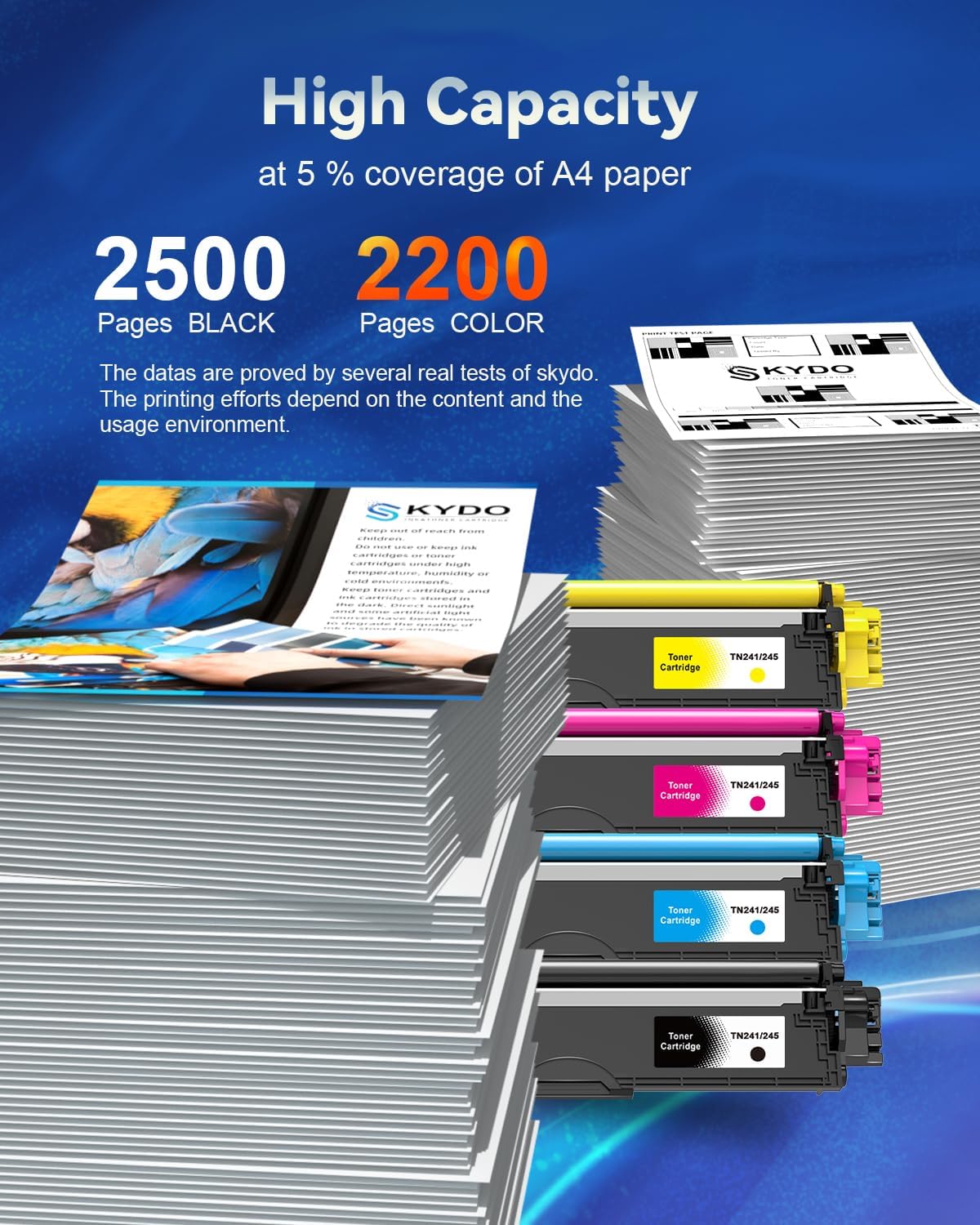 Detalle de Skydo Cartucce di toner compatibili Brother TN241/TN245 (4 pack: nero + ciano + magenta + giallo)