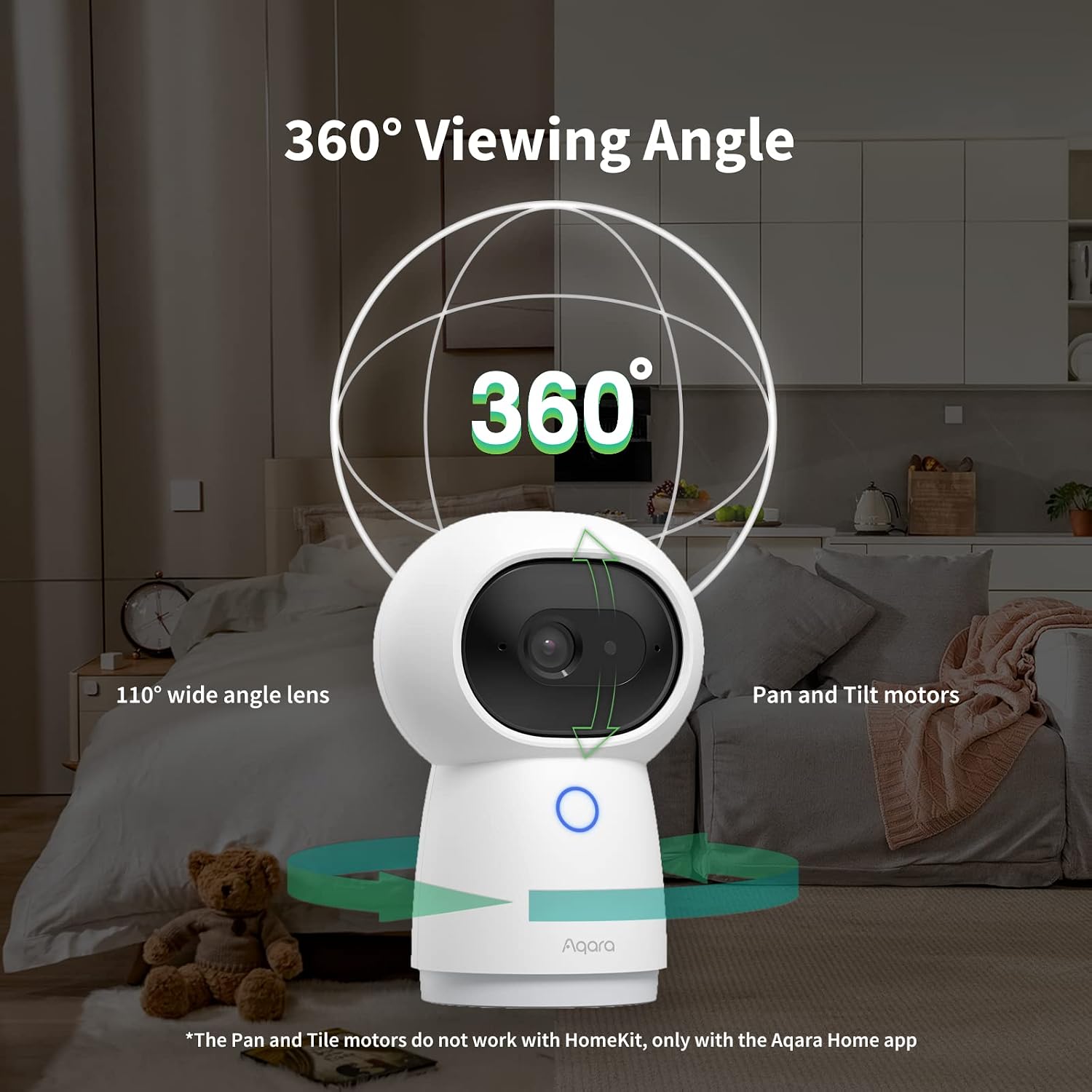 Detalle de Aqara 2K PT Camera Intérieur G3 avec Hub Zigbee 3.0 et reconnaissance faciale