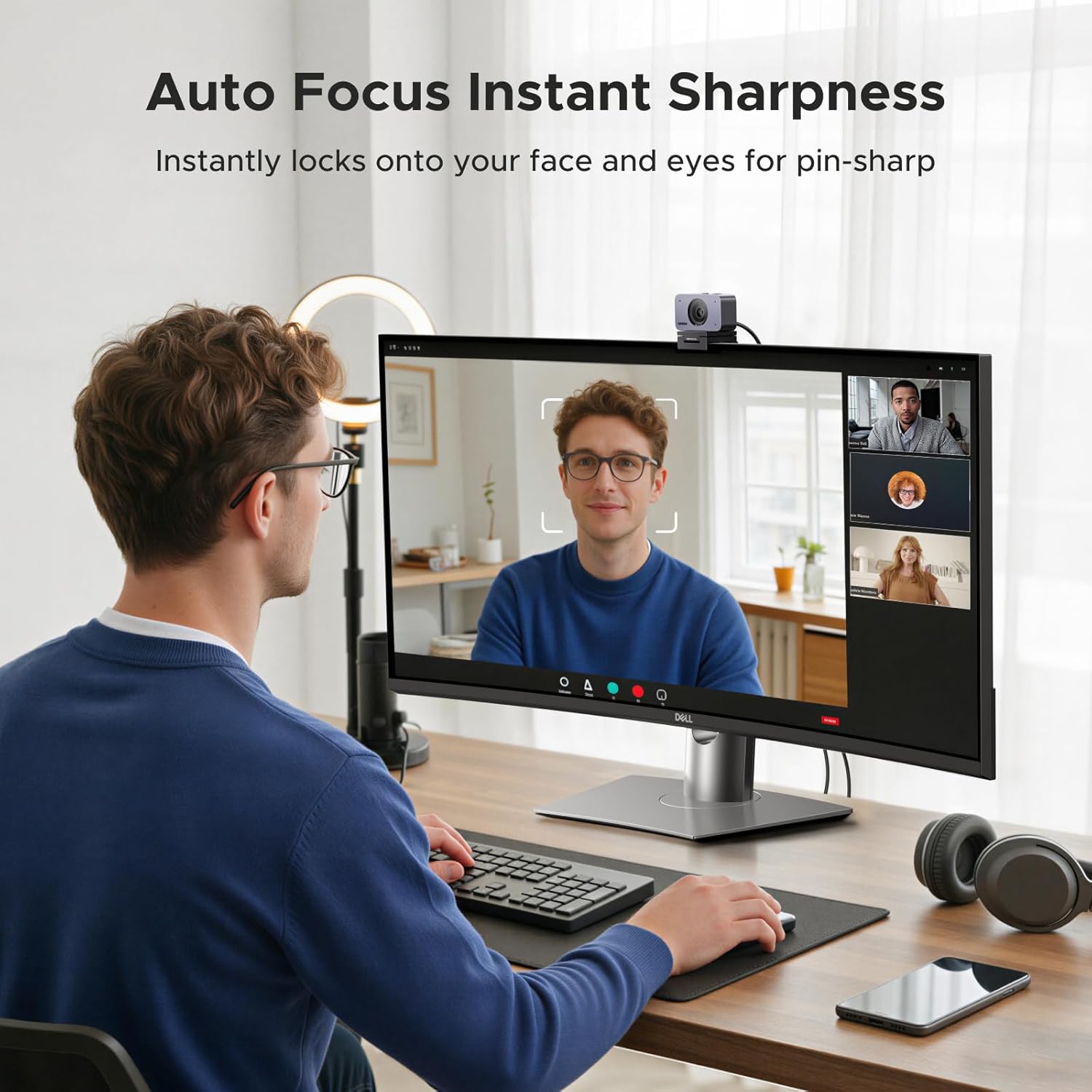 Thumbnail 3 de UGREEN FineCam 4K Webcam for PC – Ultra HD, Auto Focus and Privacy Cover
