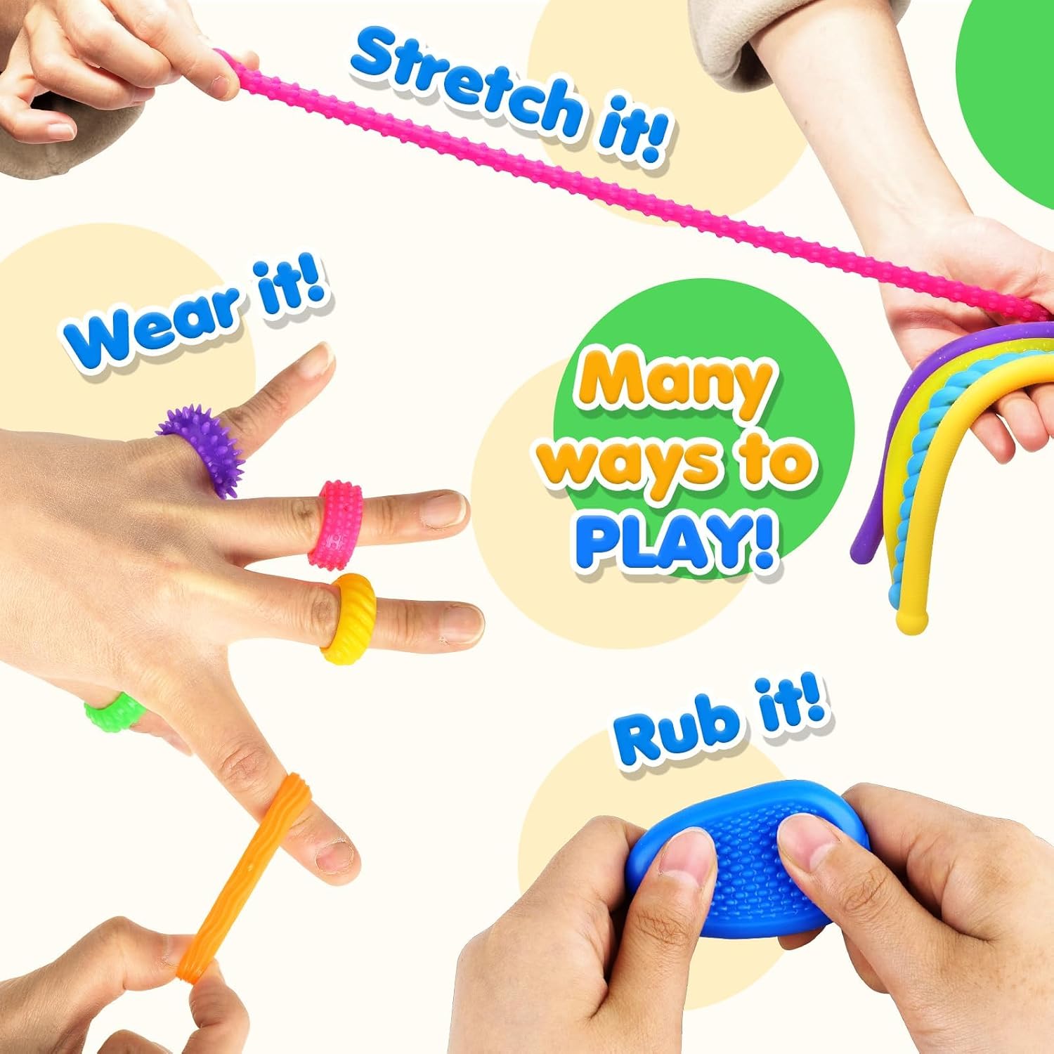 Detalle de SMALL FISH Sensory Fidget Toys, 26-Pack Quiet Classroom Set