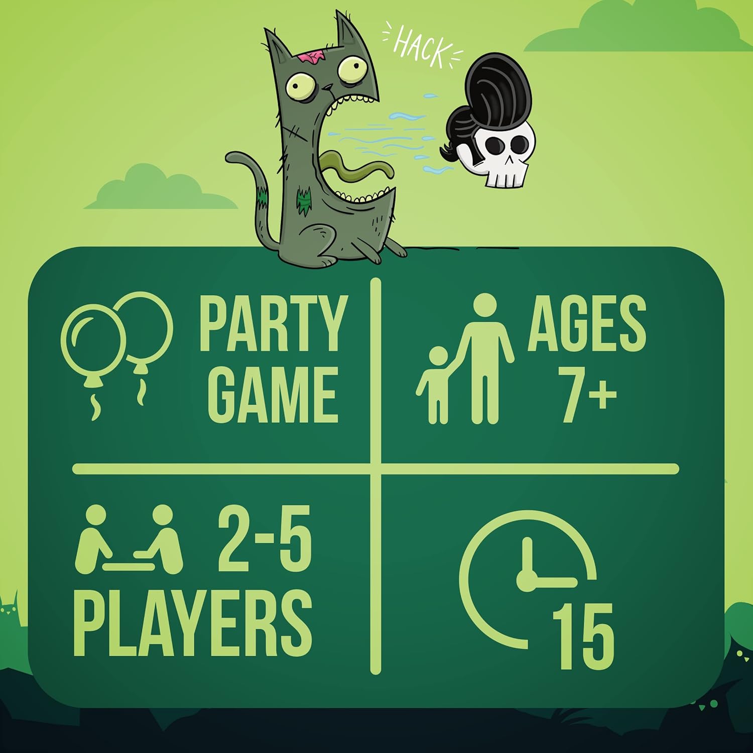 Detalle 2 de Exploding Kittens - Zombie Kittens (2-5 Players) – A Zombie Twist for Family and Friends