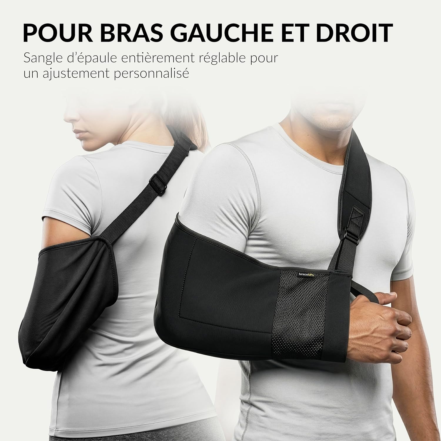 Thumbnail 1 de BraceUP armsling voor volwassenen met verstelbare, gewatteerde schouderriem