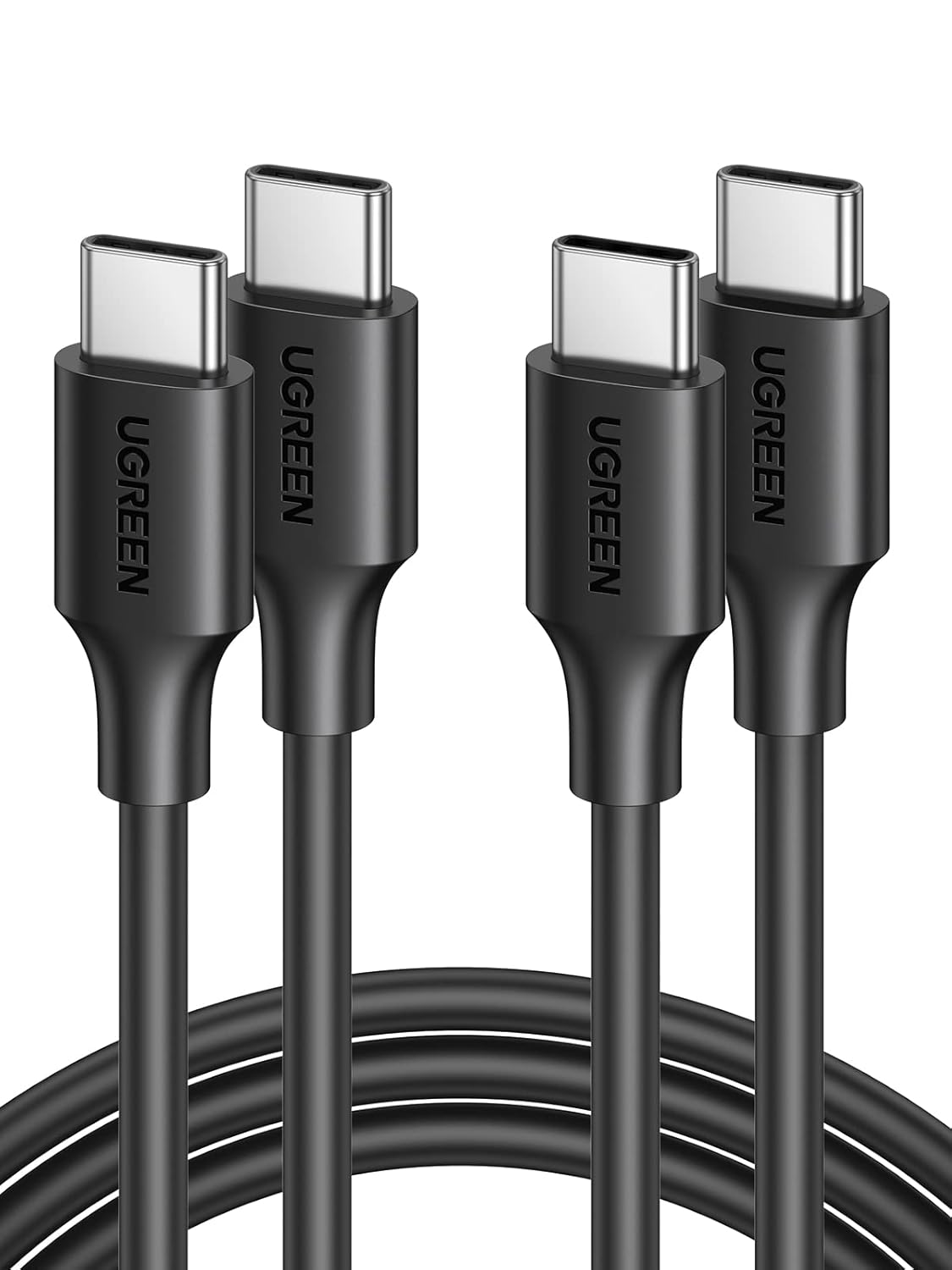 Detalle de UGREEN USB‑C Kabel 60 W (PD 3.0 / PPS) – 2er‑Set USB‑C auf USB‑C, bis 480 Mbit/s, für iPhone, iPad, MacBook & mehr