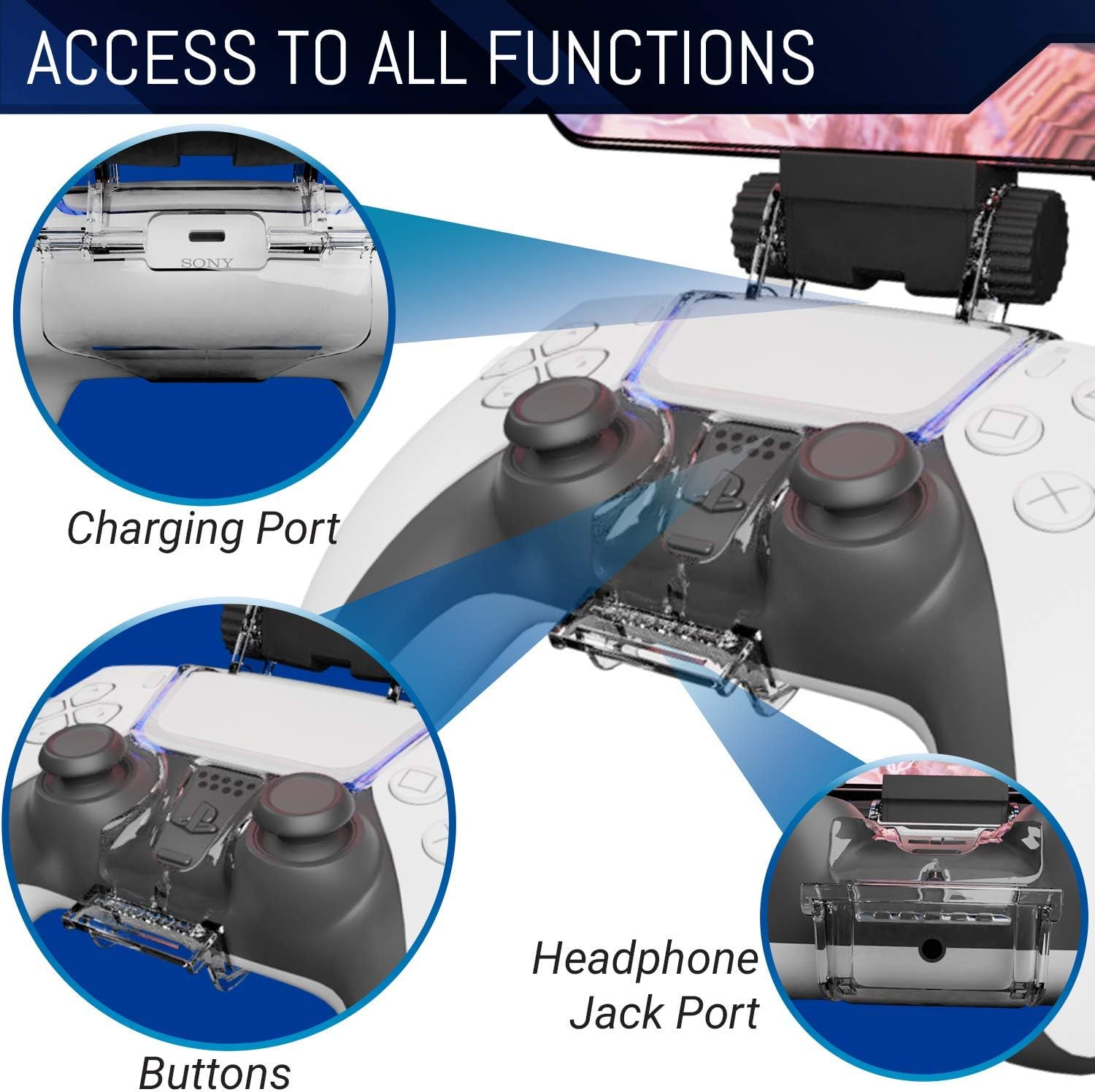 Thumbnail 4 de Orzly PS5 Mobile Gaming Clip: morsetto regolabile per controller PS5