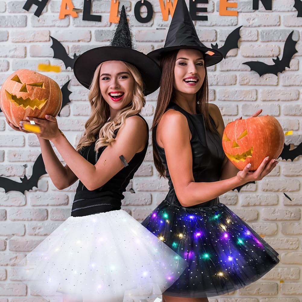 Thumbnail 1 de URAQT LED-tutu voor dames met pailletten, sterren en elastische tailleband