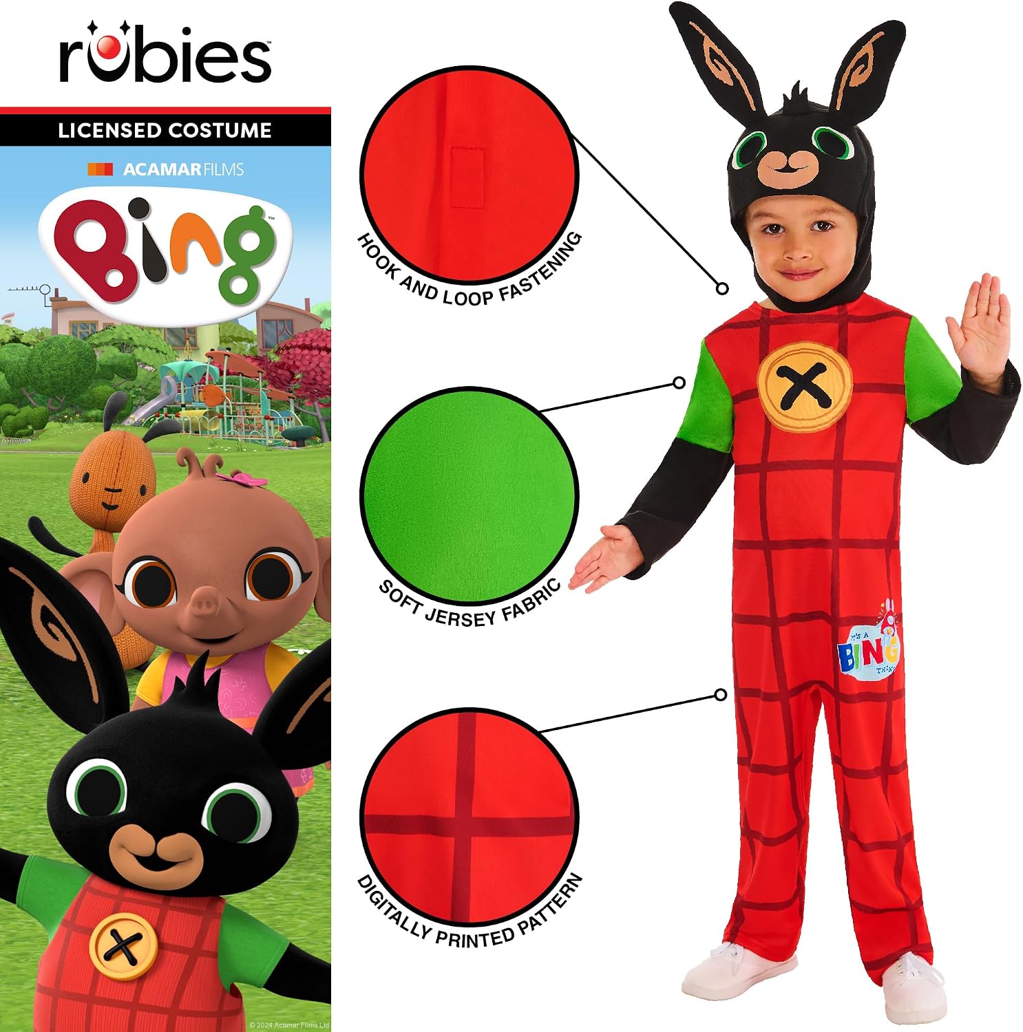 Detalle 2 de Rubies Bing Classic Child Costume 3T