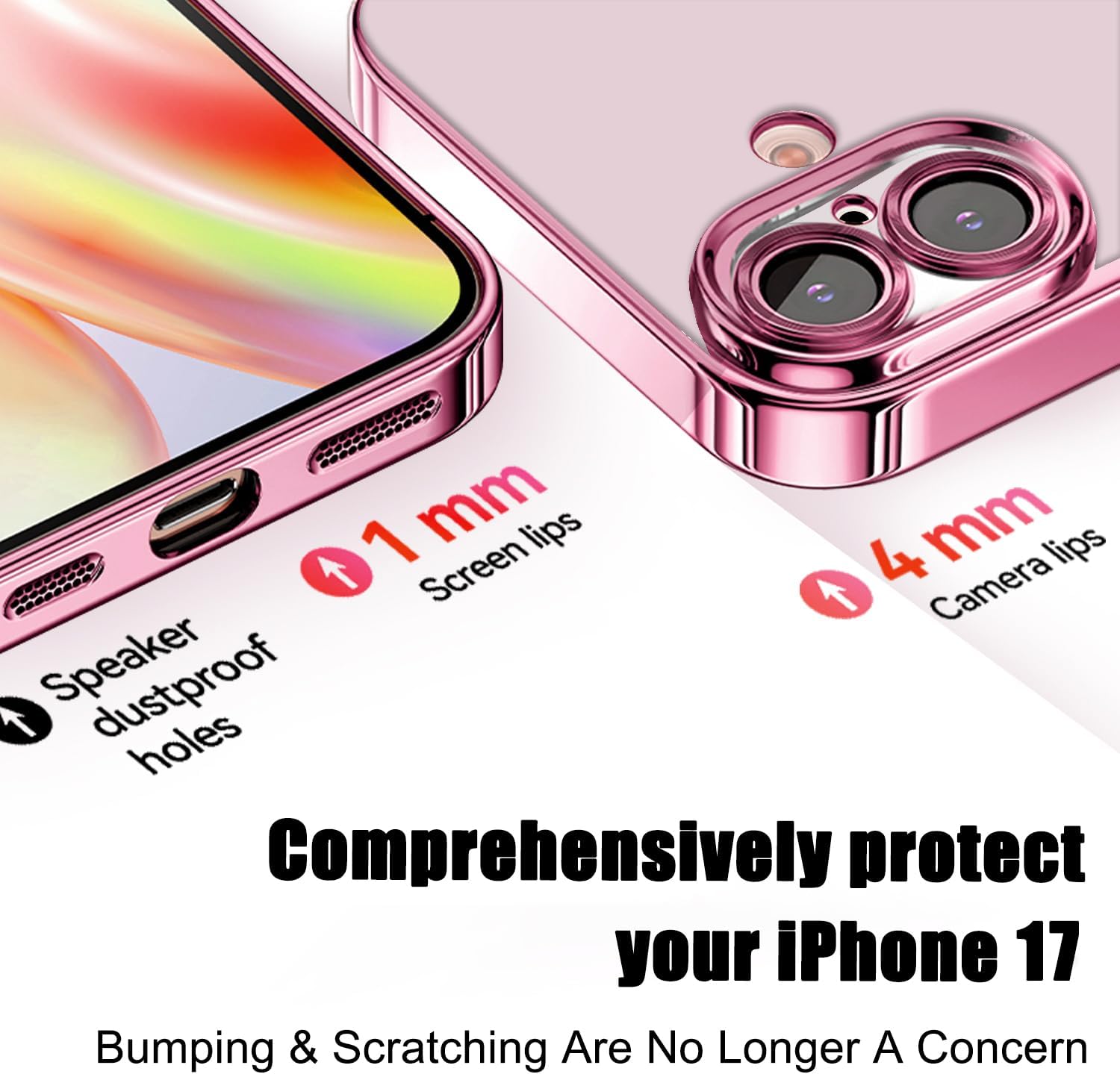 Thumbnail 6 de Misscase Magnetic for iPhone 17 Clear Case with Privacy Screen Protector and Camera Lens Protector