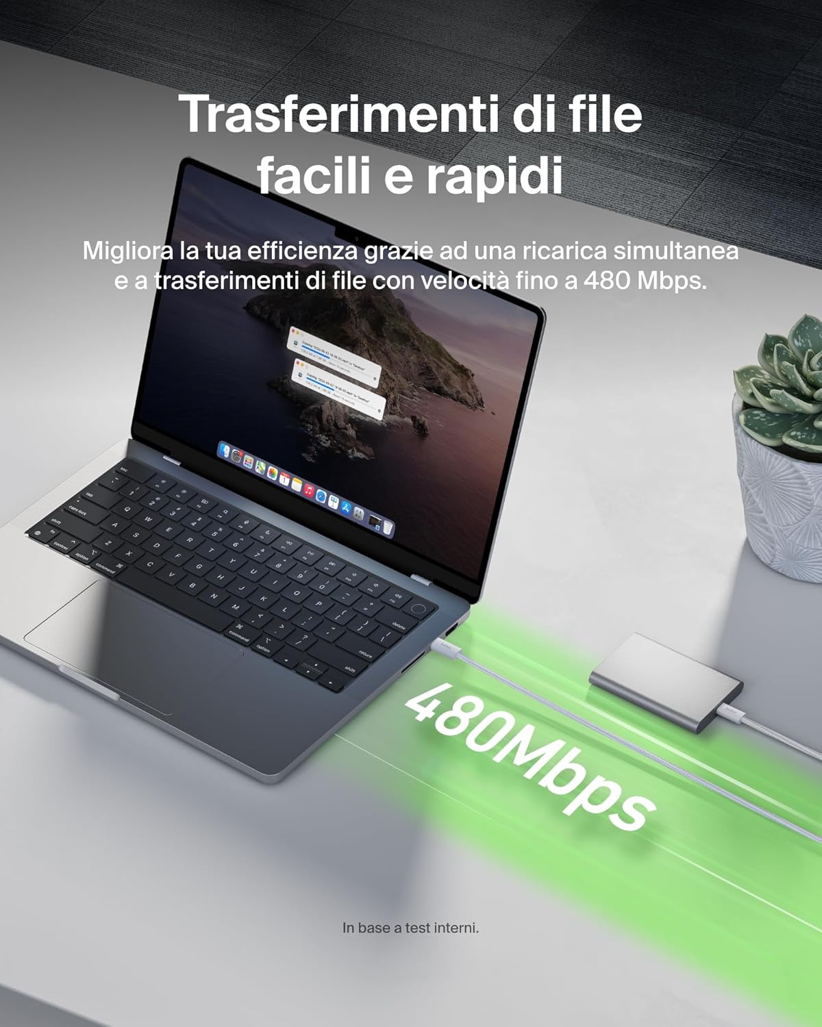 Thumbnail 6 de Belkin BoostCharge 240W cavo USB-C 1,5 m