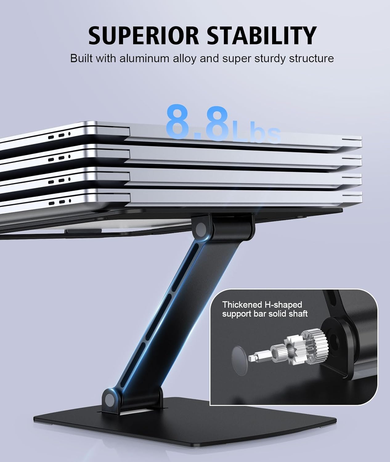 Detalle de Glangeh Laptop Stand Adjustable Height for 10-16