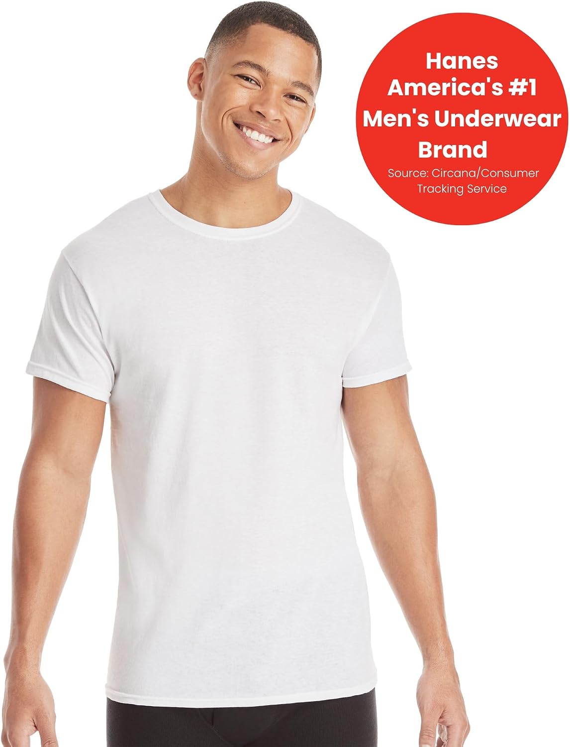 Detalle de Hanes Men's Undershirt Packs: Stay-Tucked Soft Cotton, Classic Fit