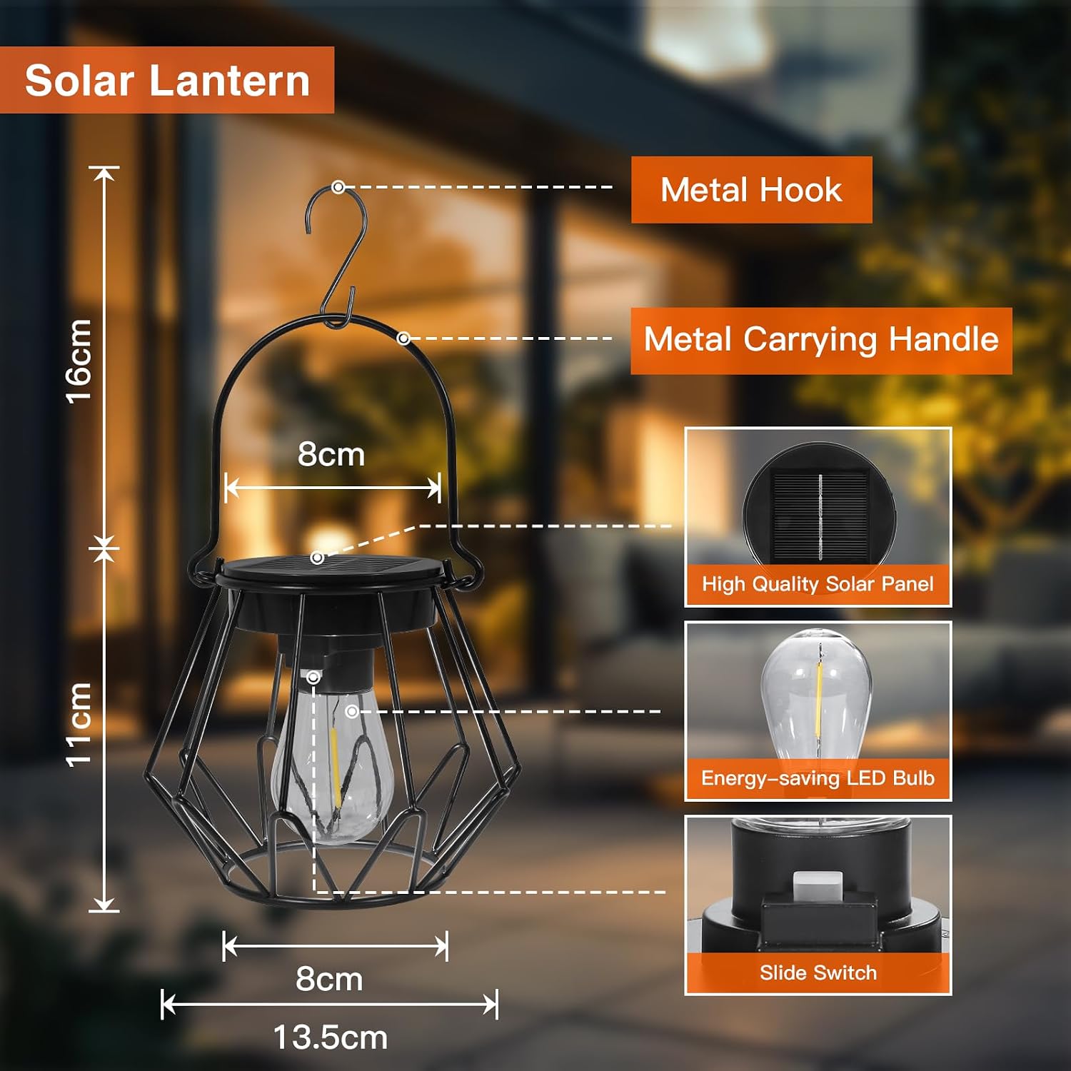 Detalle de Ketom lanterna solare da esterno V, IP65