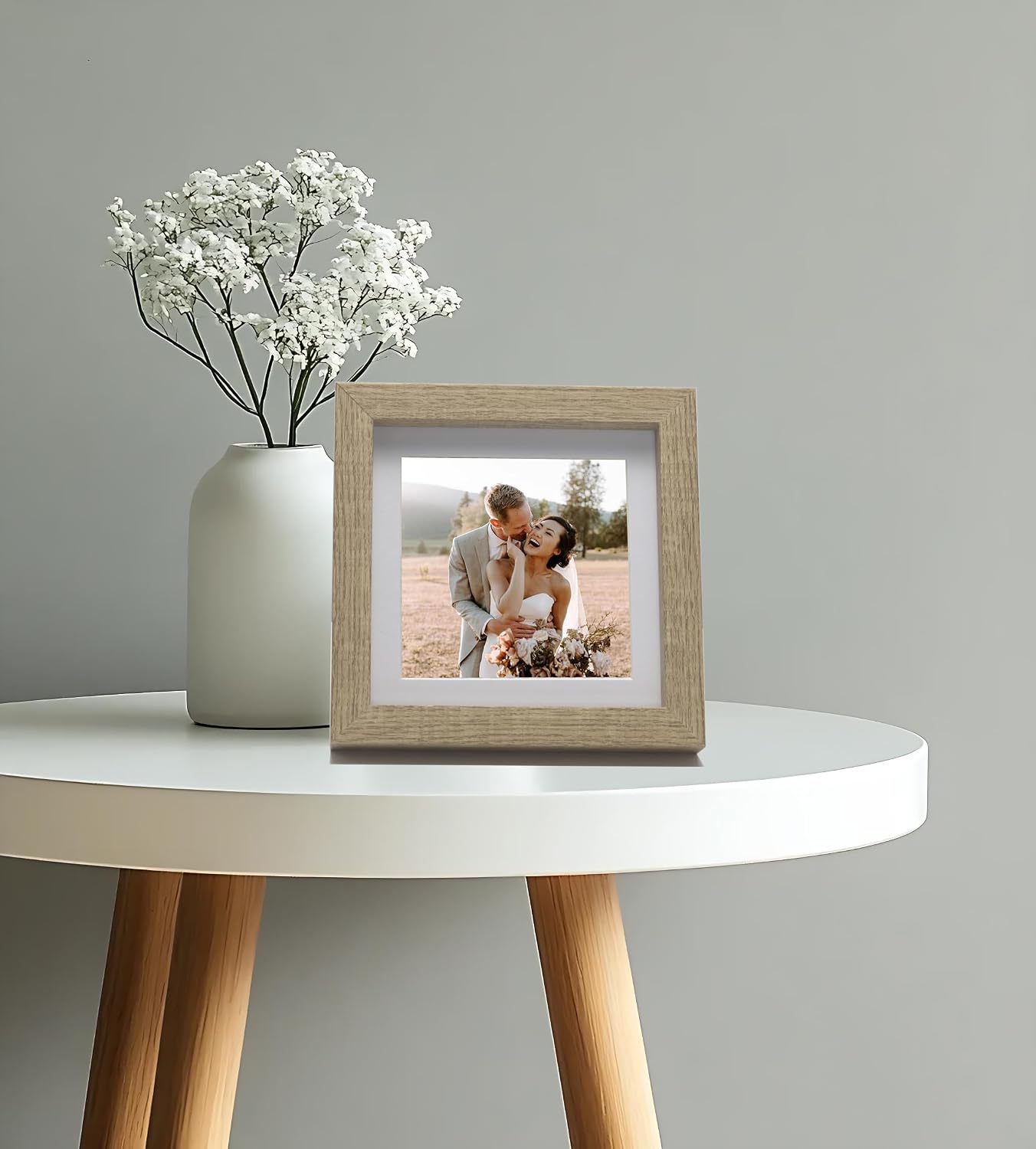 Thumbnail 1 de Natural Wood 5x5 Photo Frames Set