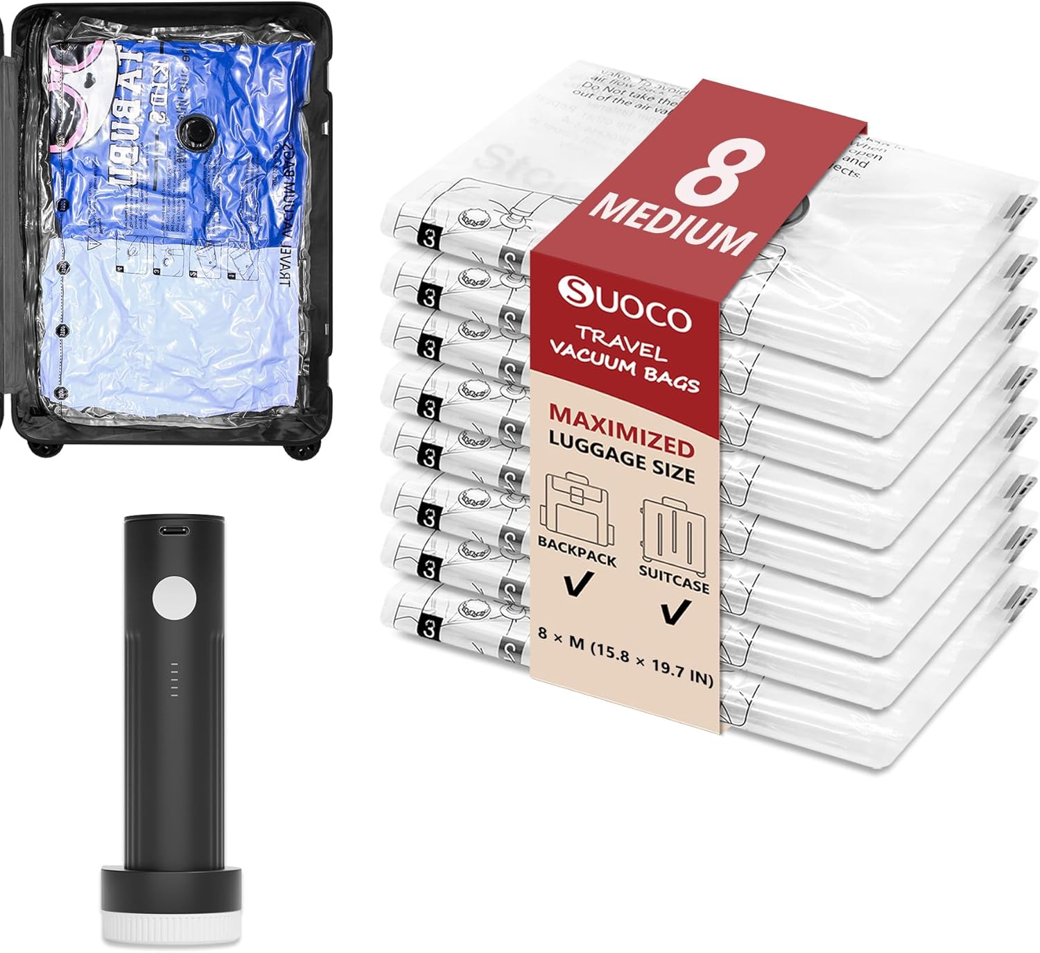 Thumbnail 6 de 18-Pack Travel Vacuum Storage Bags