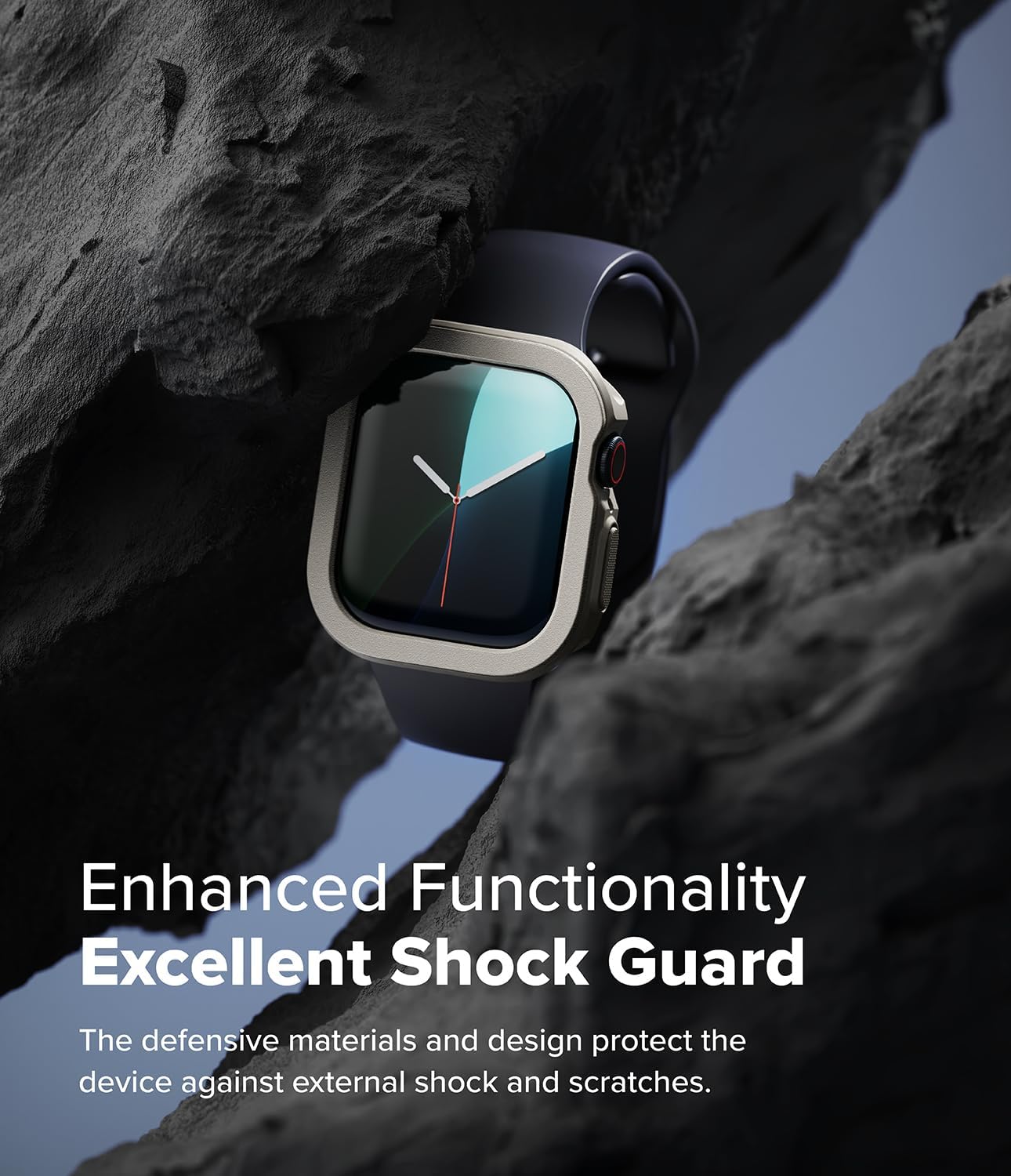 Detalle de Ringke Air Sports 46mm Case for Apple Watch Series 11/10 – Warm Grey, Slim, Lightweight TPU