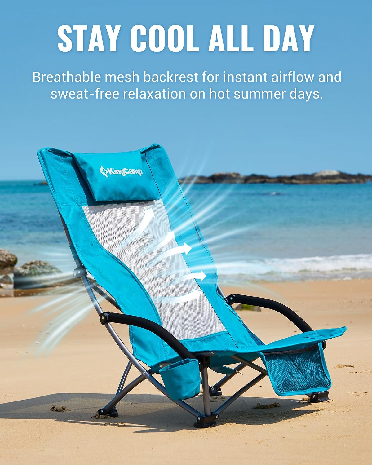Thumbnail 5 de KingCamp Low Beach Chair 300 lbs