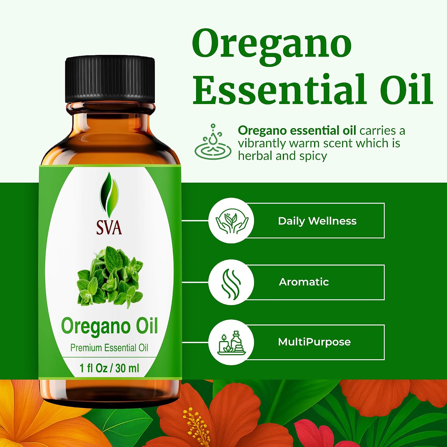 Detalle de SVA Oregano Essential Oil 1 Fl Oz