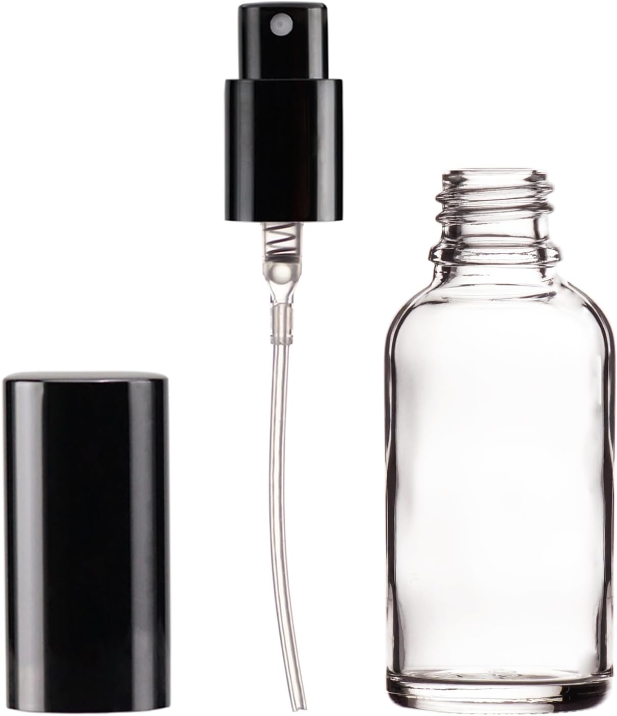 Detalle de YIZHAO lot de 12 flacons spray vides en verre 30 ml (brouillard fin, DIN 18, sans BPA)