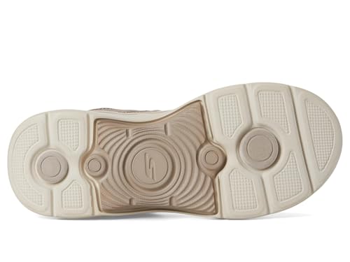 Detalle de Skechers Sandalia Mujer Taupe con Arch Fit y plantilla Goga Mat – Talla 35