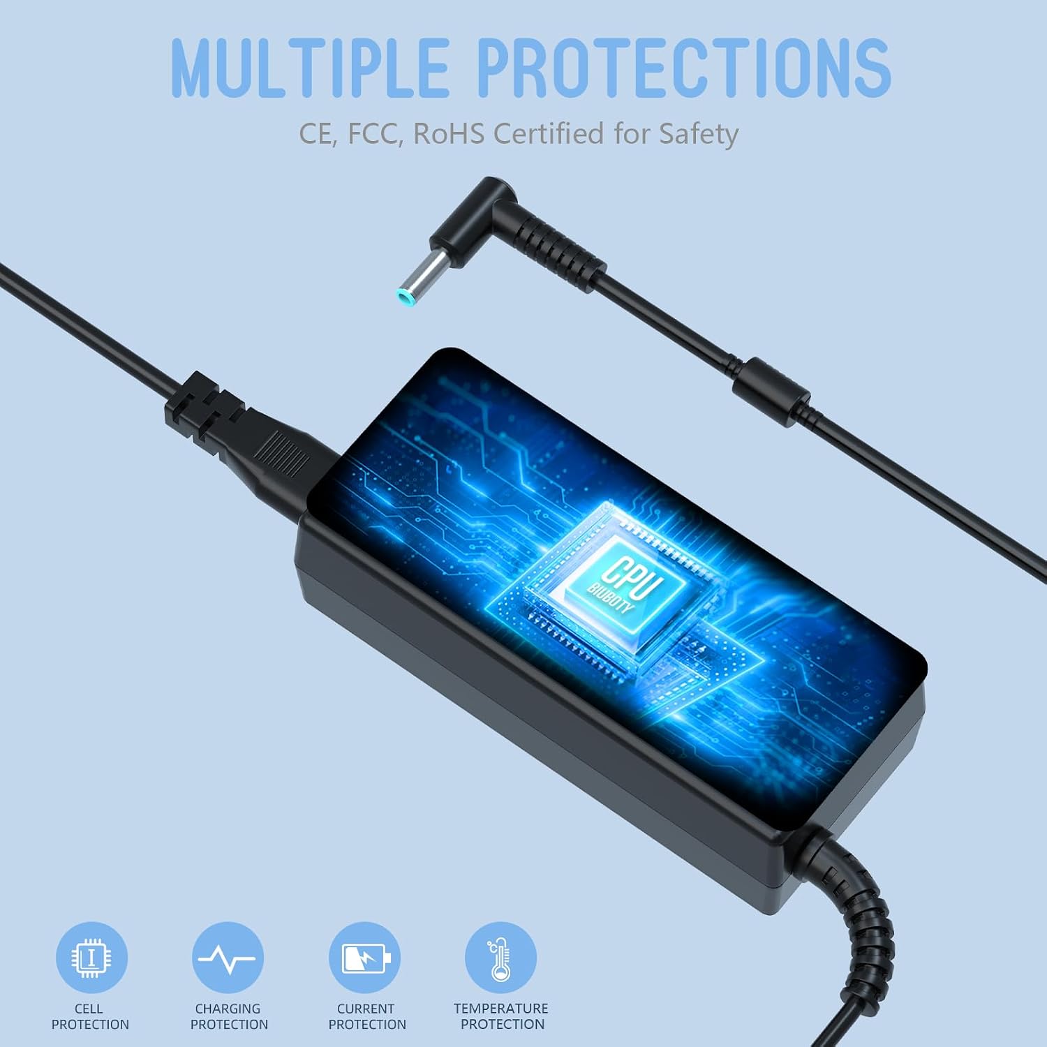 Thumbnail 5 de BIUBOTY 45W Laptop Charger — 19.5V 2.31A Replacement for HP EliteBook, Pavilion, Envy and More