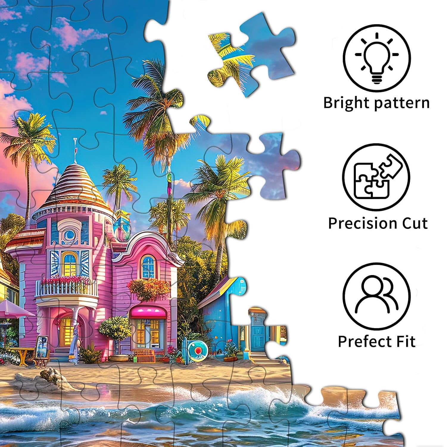 Detalle de HUADADA Puzzle mit 1000 Teilen (70 x 50 cm) – „Impossible Game“ Hafenmotiv für Erwachsene & ab 14