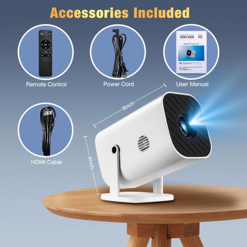 Thumbnail 8 de YGSKK Mini Projector with Wifi & Bluetooth: Built-in Apps, 1080p Native, 4K Ready