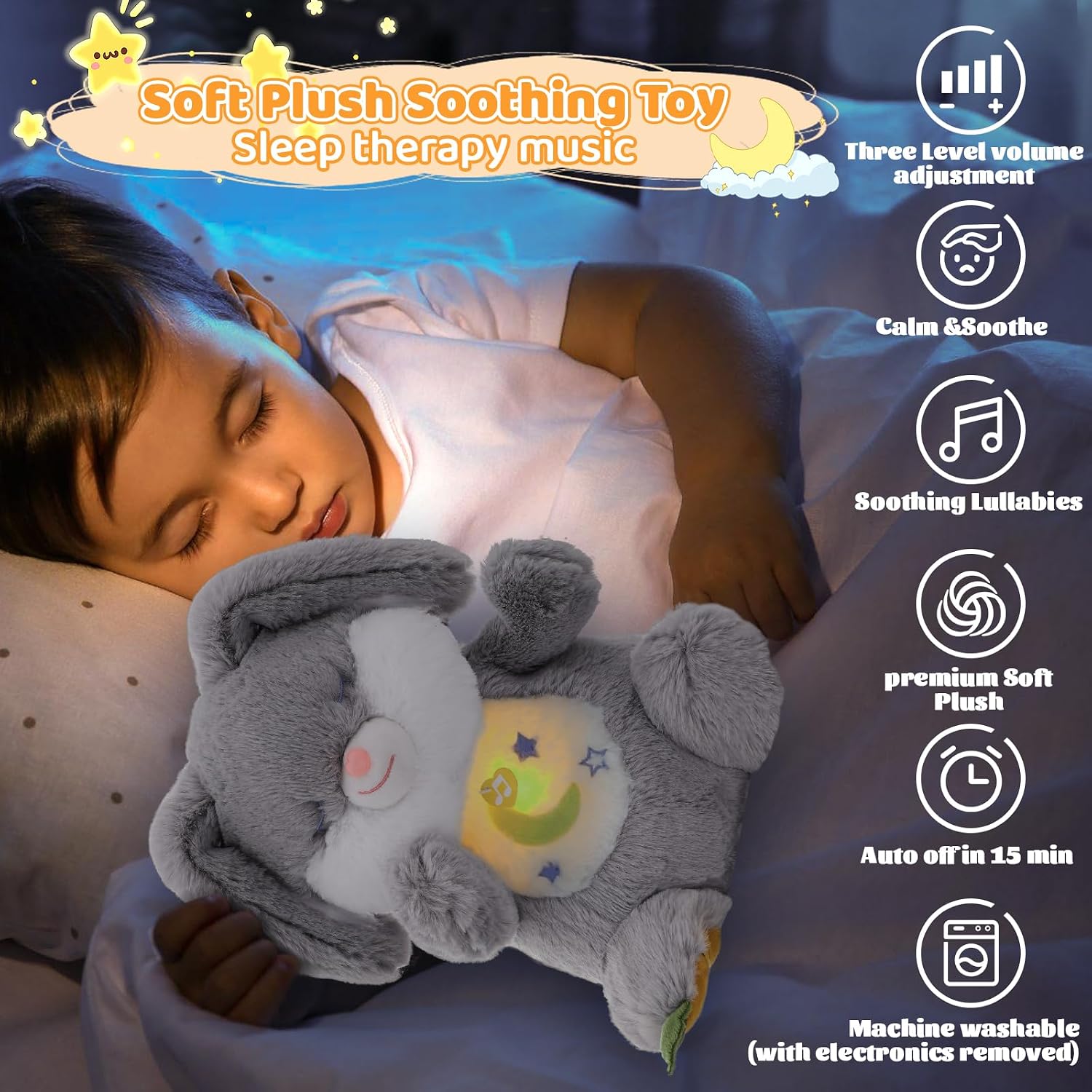 Detalle 2 de seOSTO Soothing Bunny Teddy 15 mins breathing