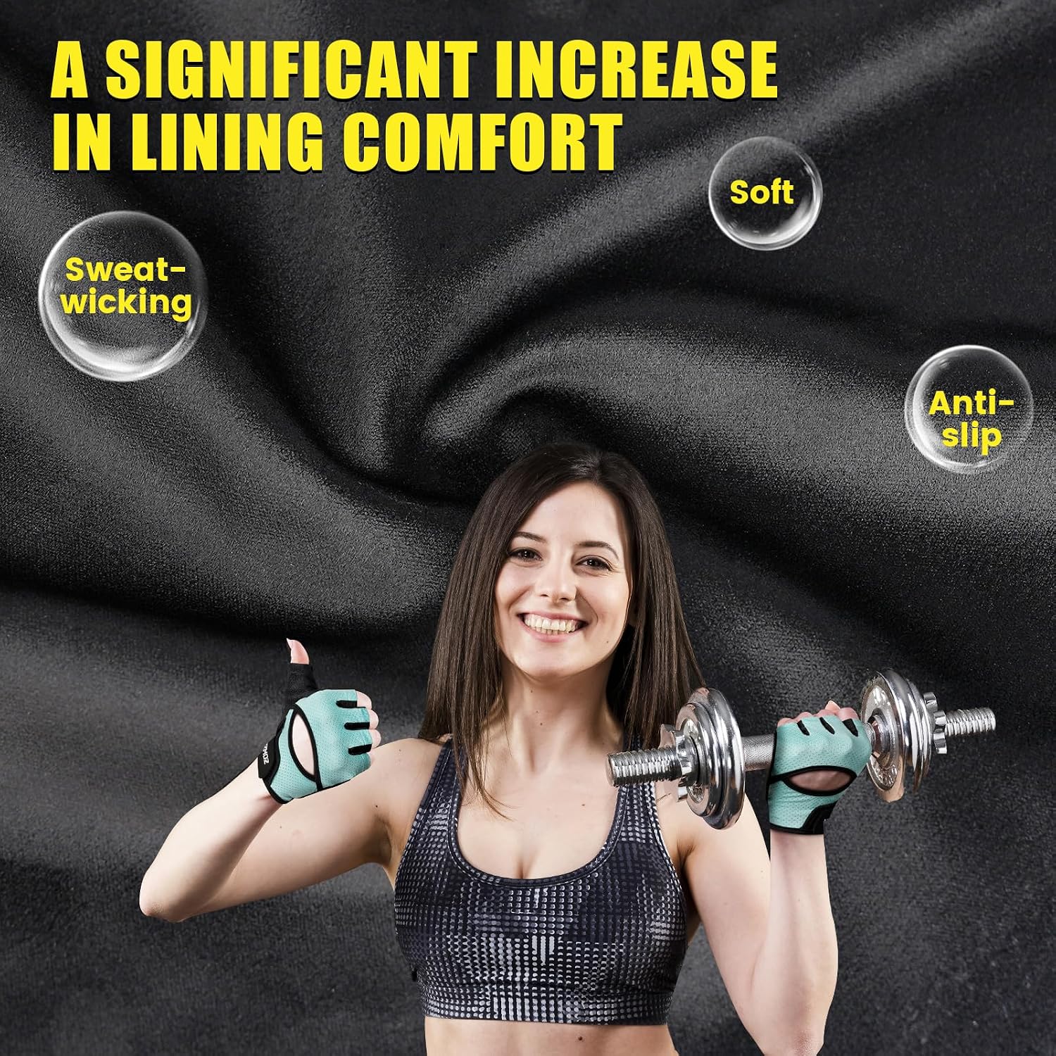 Detalle 1 de HOZMOZ Ventilated Weight Lifting Gloves, Medium, 6 mm Padding and Grip
