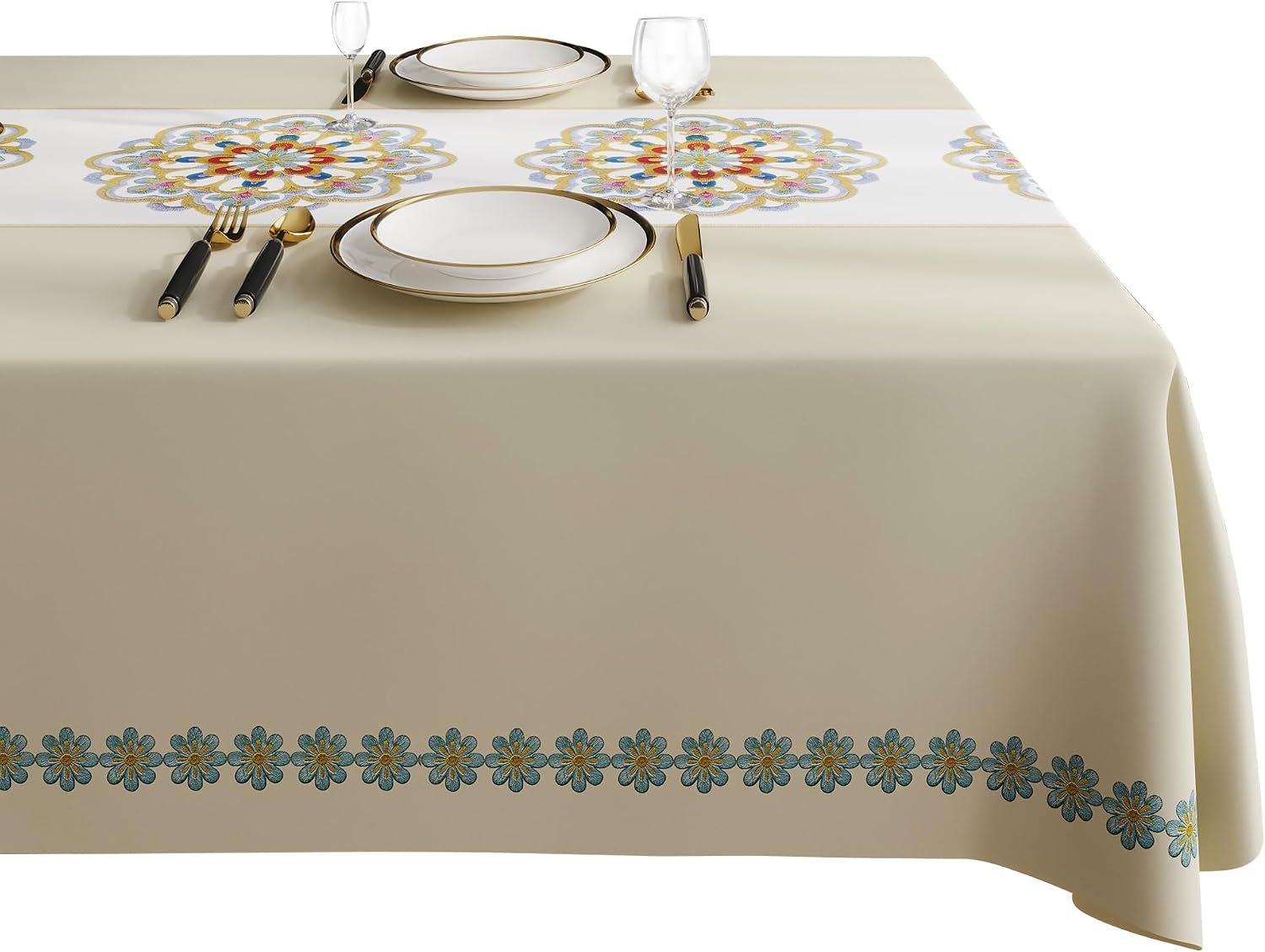 Detalle de HOMOHEINI Vinyl Tablecloth, 52 x 70 Inches