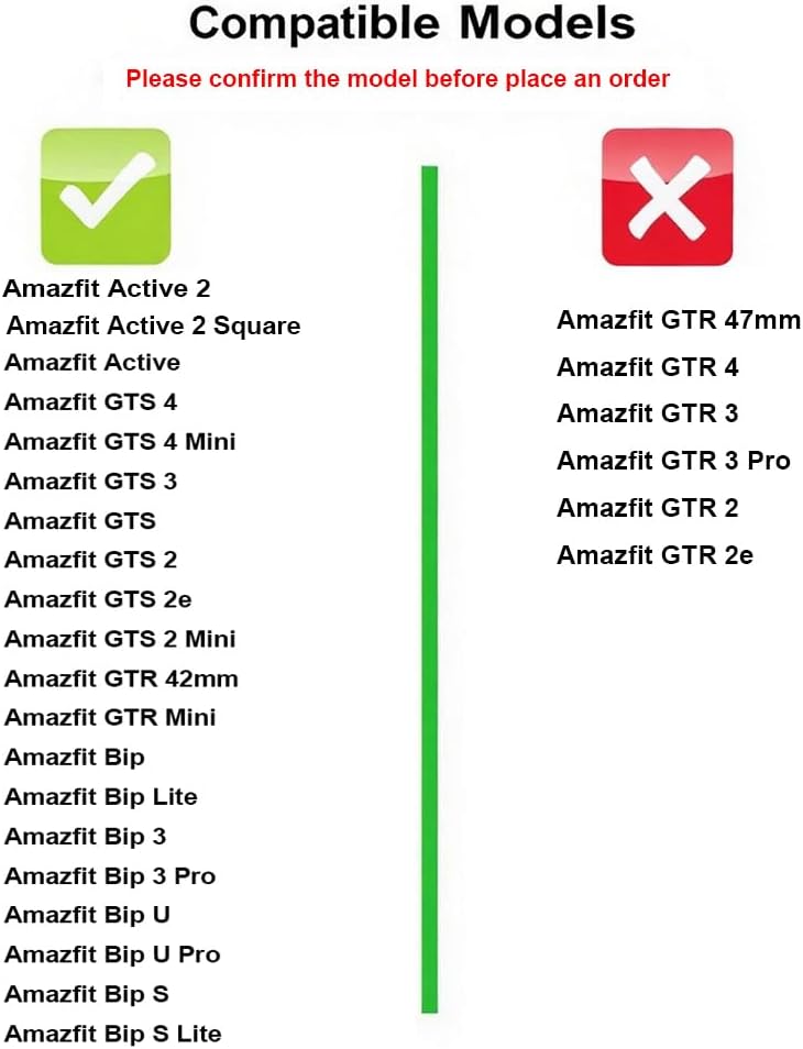 Thumbnail 1 de BYISYUE 20mm Silicone Replacement Band for Amazfit GTR Mini / GTR 42mm / GTS 4 / GTS 4 Mini and more