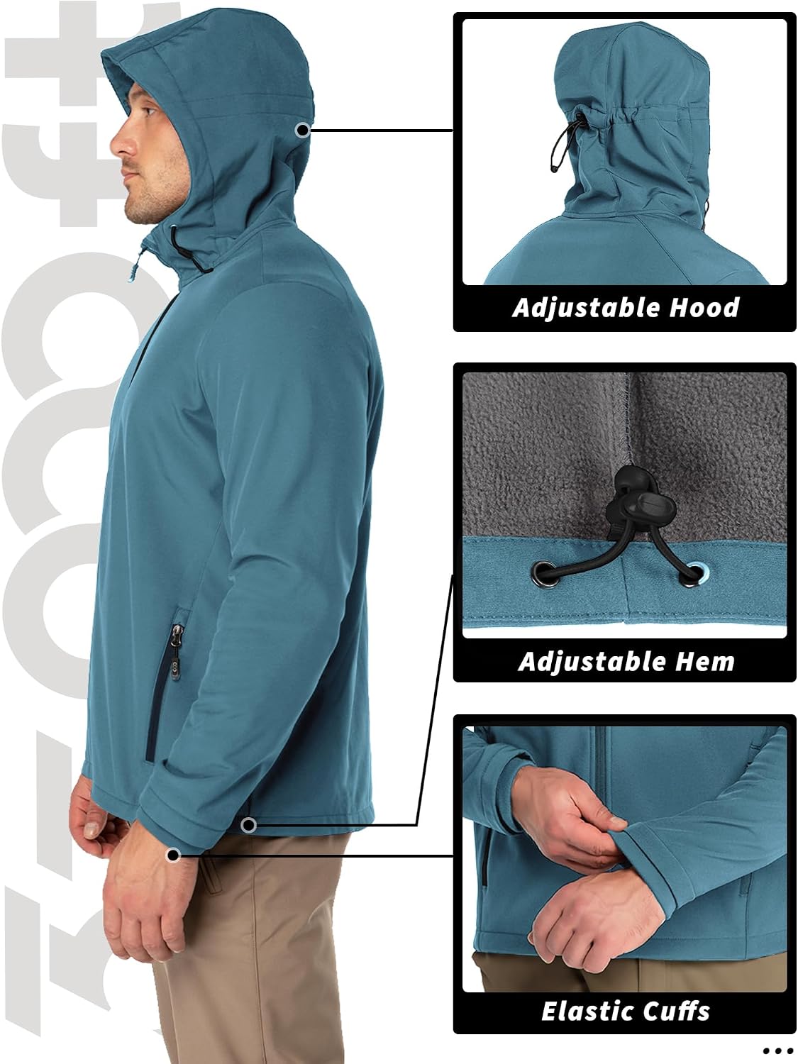 Detalle 1 de 33,000ft waterproof softshell jacket 8000 mm