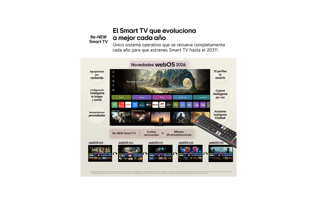 Thumbnail 1 de Smart TV LG NANO 4K UHD AI NU8E 55'' (55NU80E0B3LA.OBSPTO) – rendimiento 4K, IA y Copilot