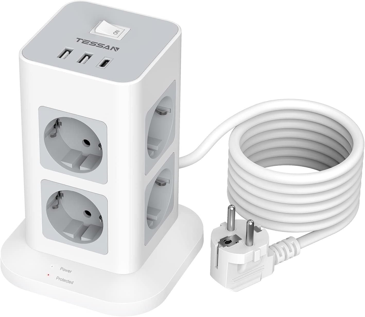 Detalle de TESSAN Mehrfachsteckdose 3600W 🔌