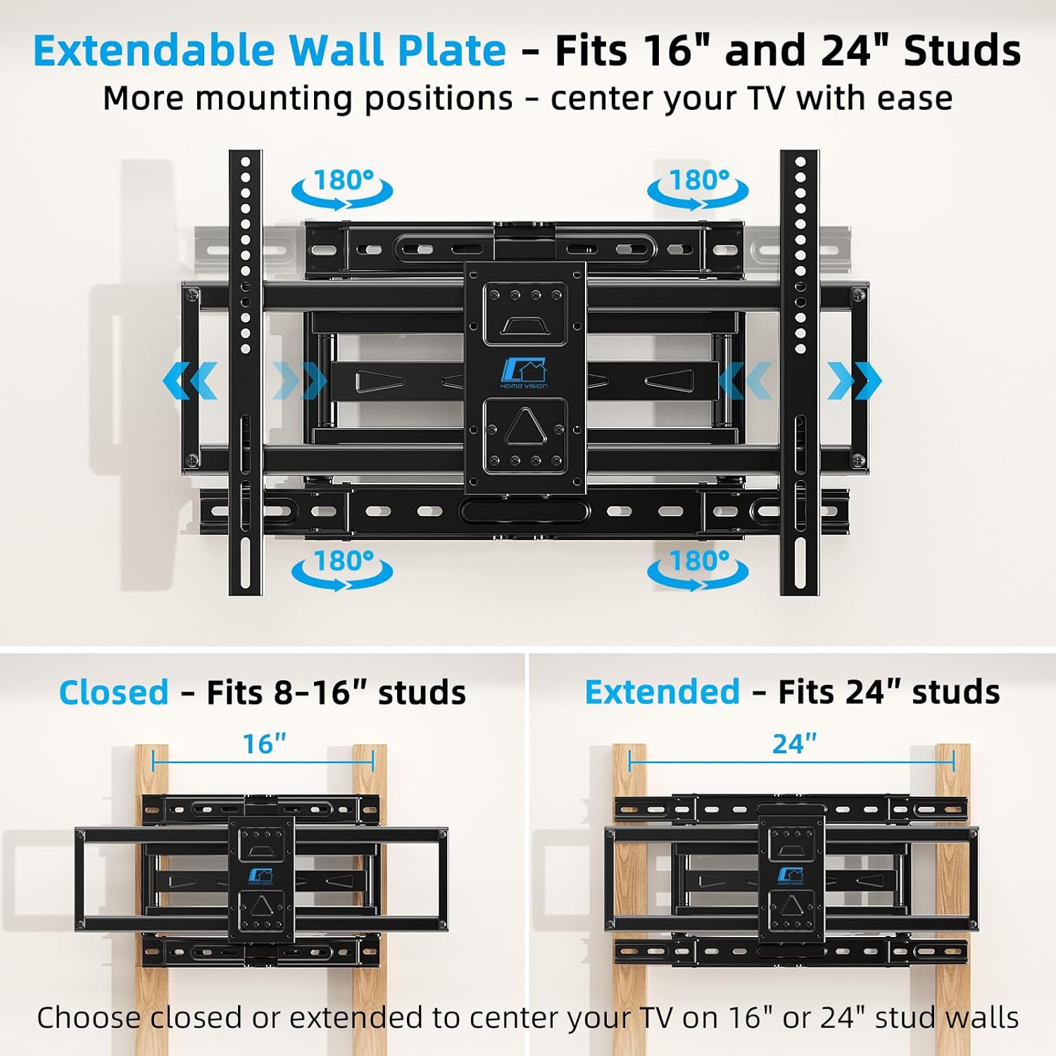 Detalle 2 de HOME VISION Full Motion TV Wall Mount 85 lb