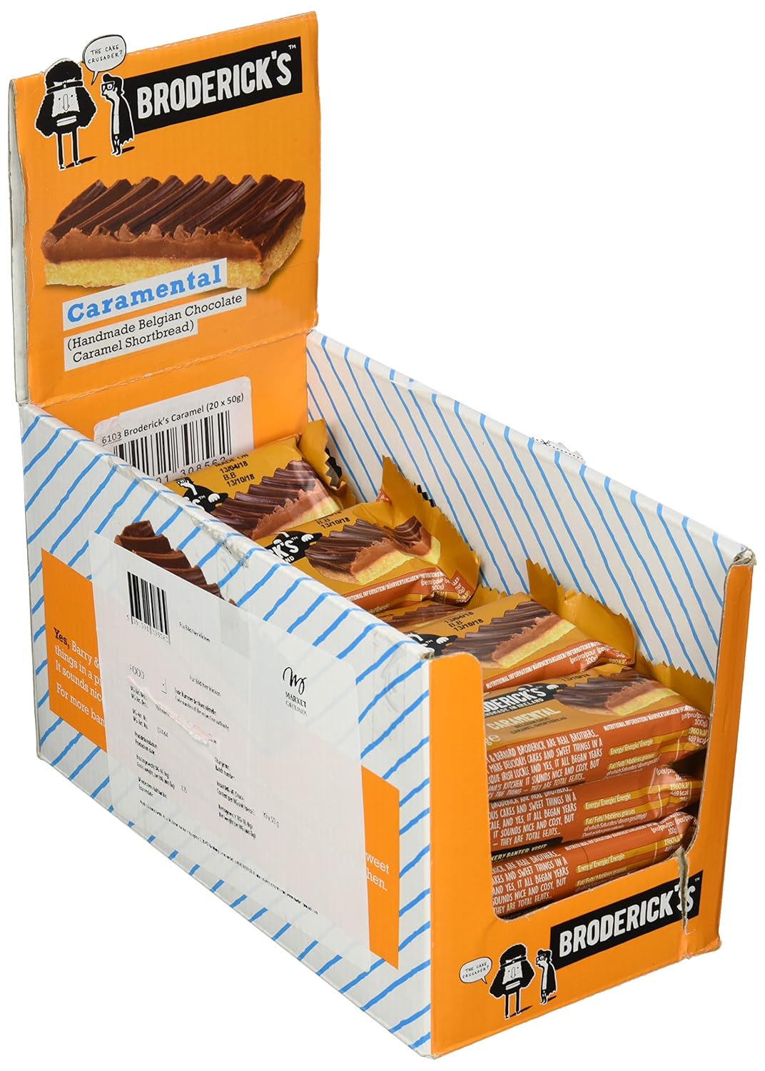 Detalle de Broderick's Kuchen Riegel Caramel Slice – 20er Pack (20 x 50 g)