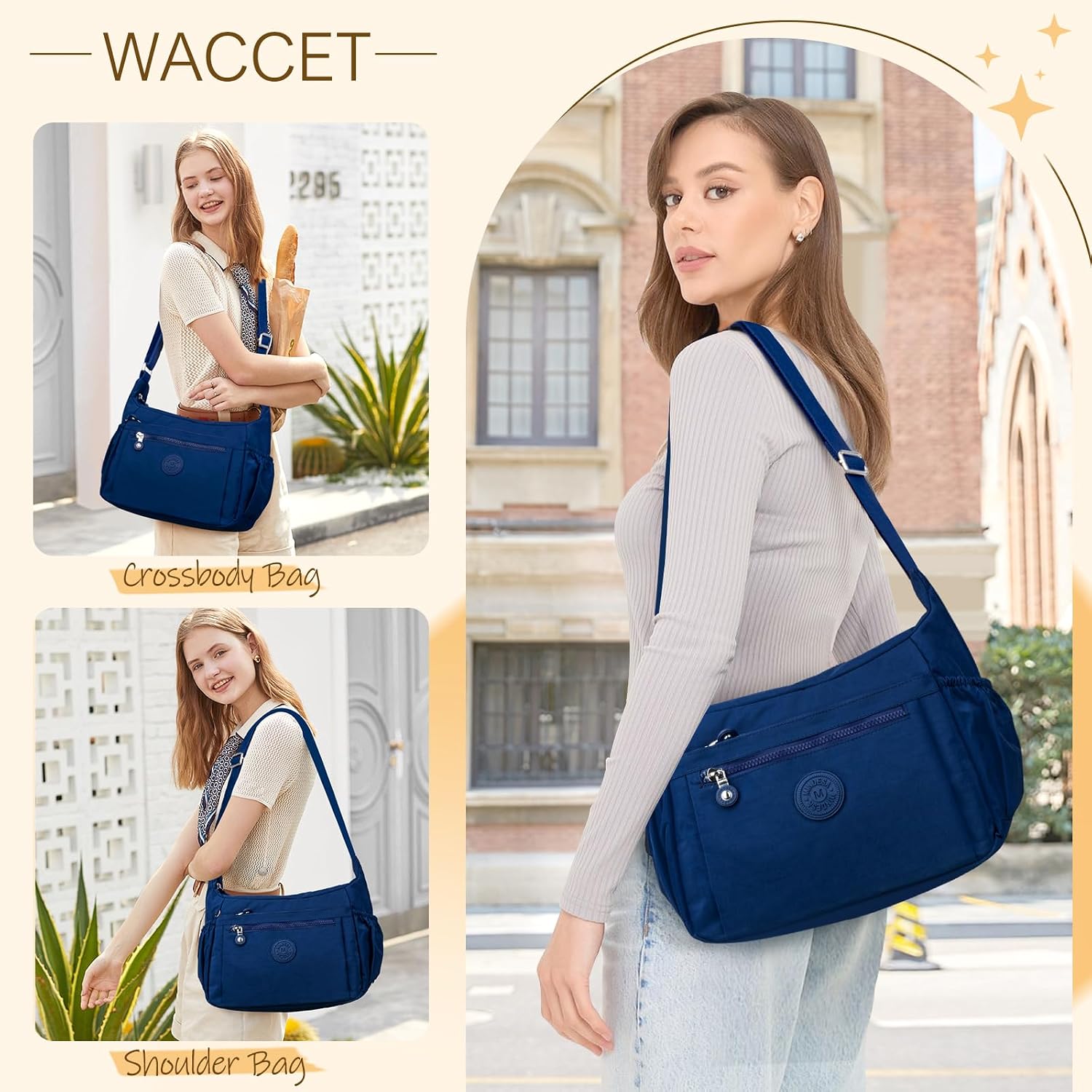 Detalle 2 de WACCET Bolso Bandolera Mujer Grande