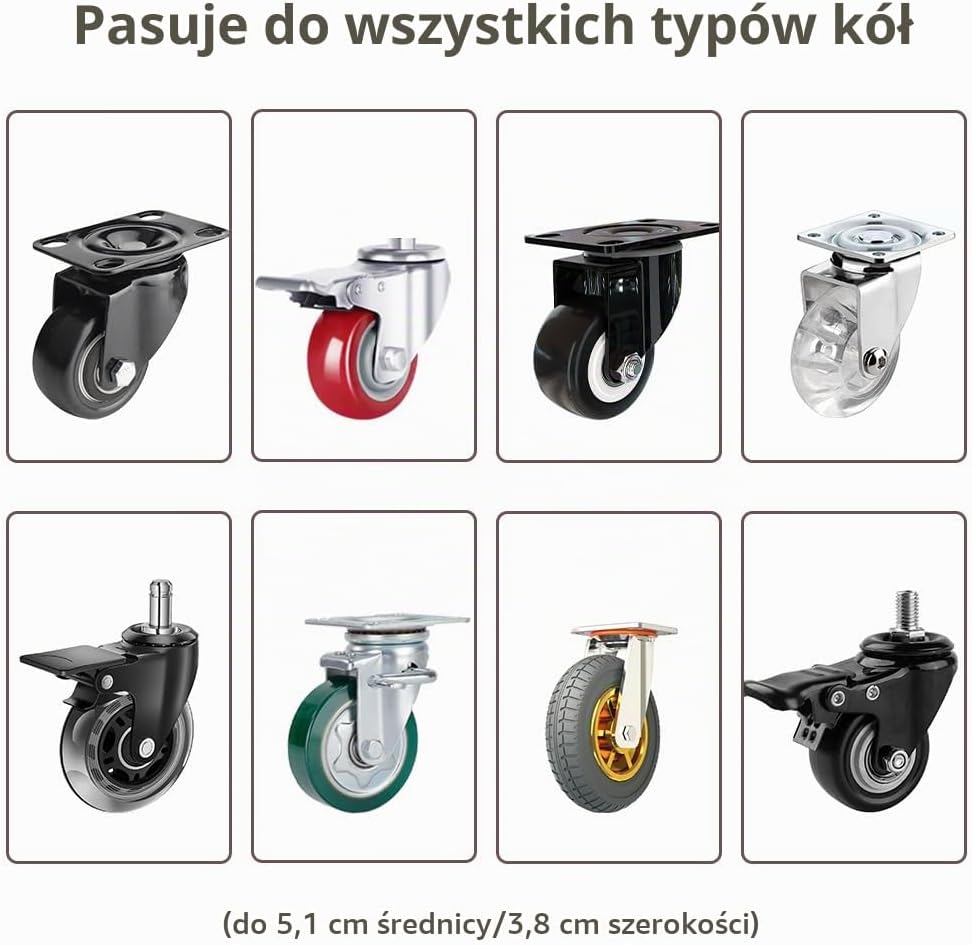 Detalle de OSDUE P2-HSDJD240828-FBA gumowe podkładki pod kółka, 6 sztuk