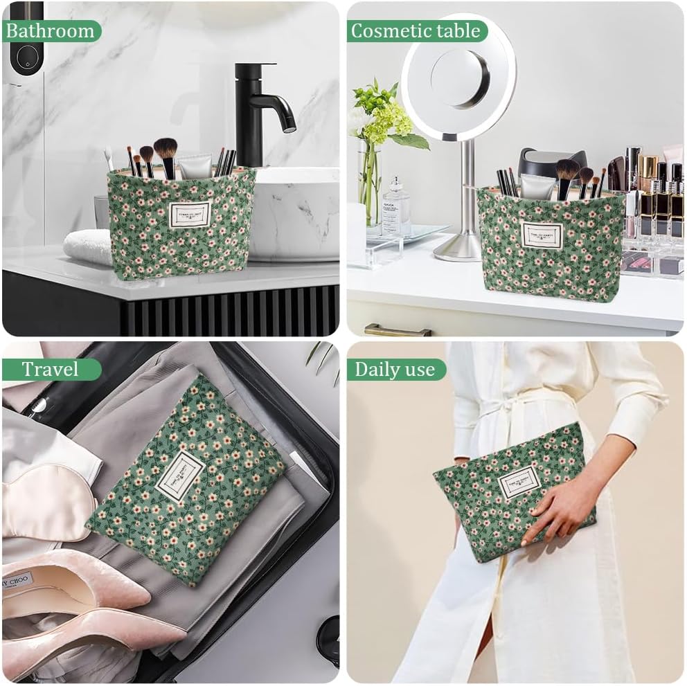 Thumbnail 5 de Aucuu Neceser Maquillaje Floral Mujer 🌺 Bolsas de Viaje Multifuncional