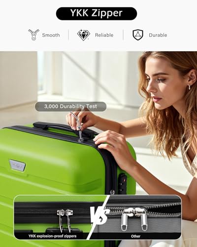 Detalle 2 de Coolife 24 Inch Medium Suitcase for Holiday Travel – ABS+PC, Lightweight