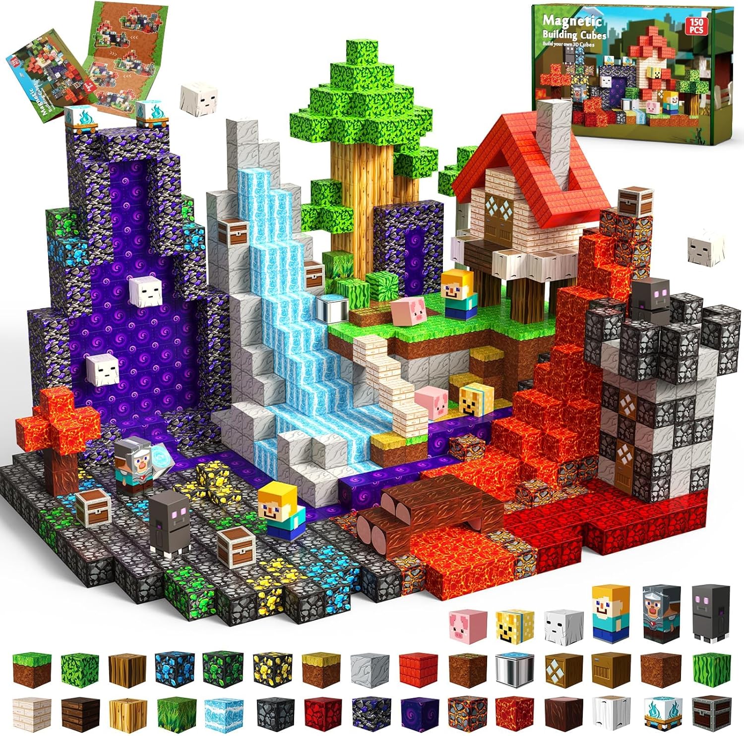 Detalle de Annexfun Magnetic Blocks 150PCS STEM building set 🧩