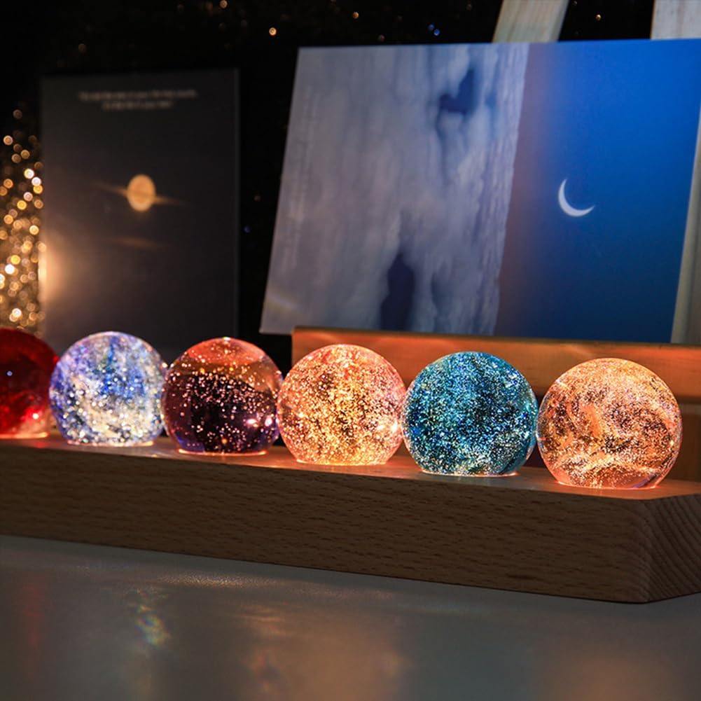 Thumbnail 5 de AMFUN Sfera di Cristallo: Lampada Notturna a Sfera con LED e Base