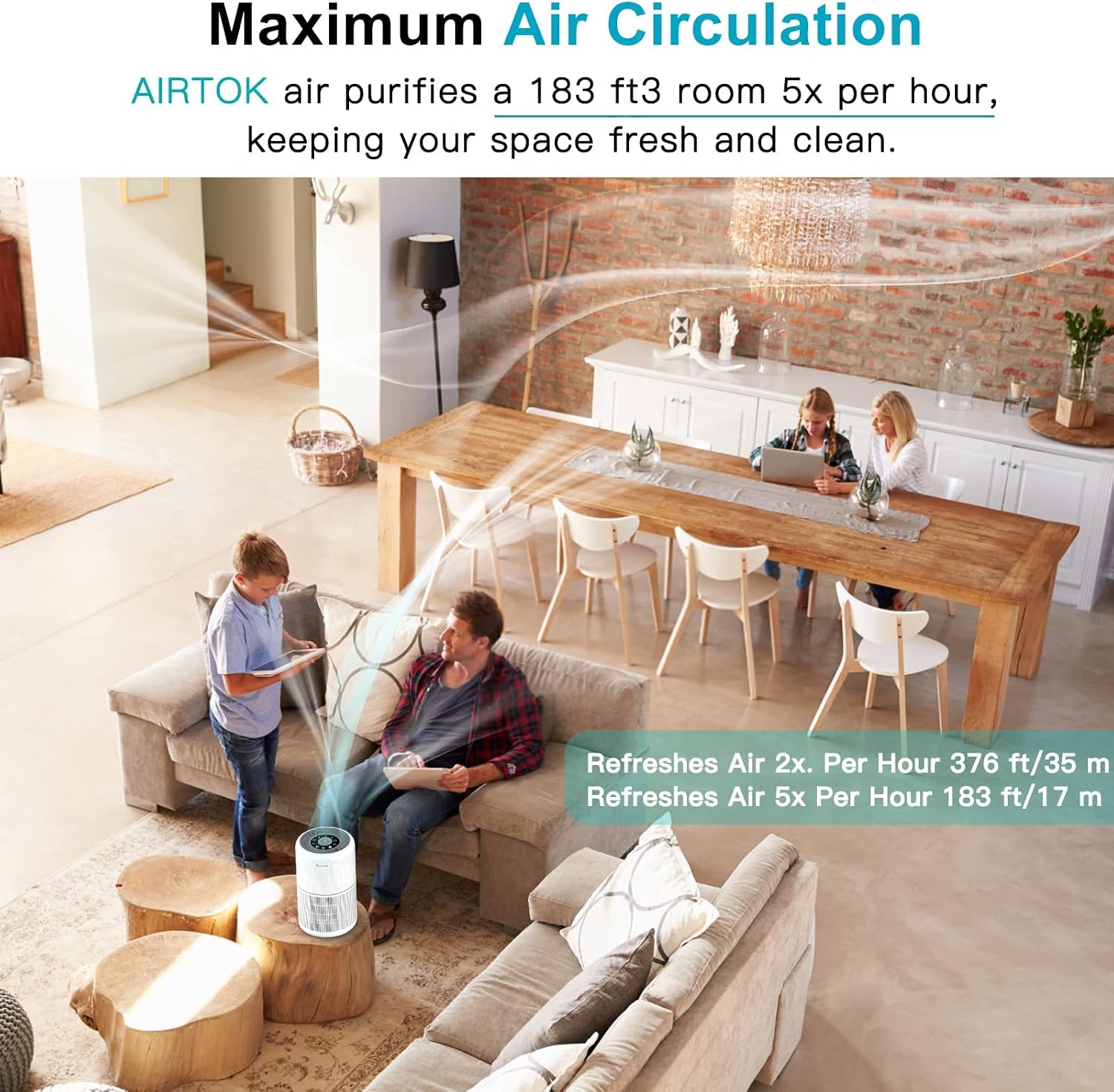 Thumbnail 6 de AIRTOK air purifier with H13 HEPA filter