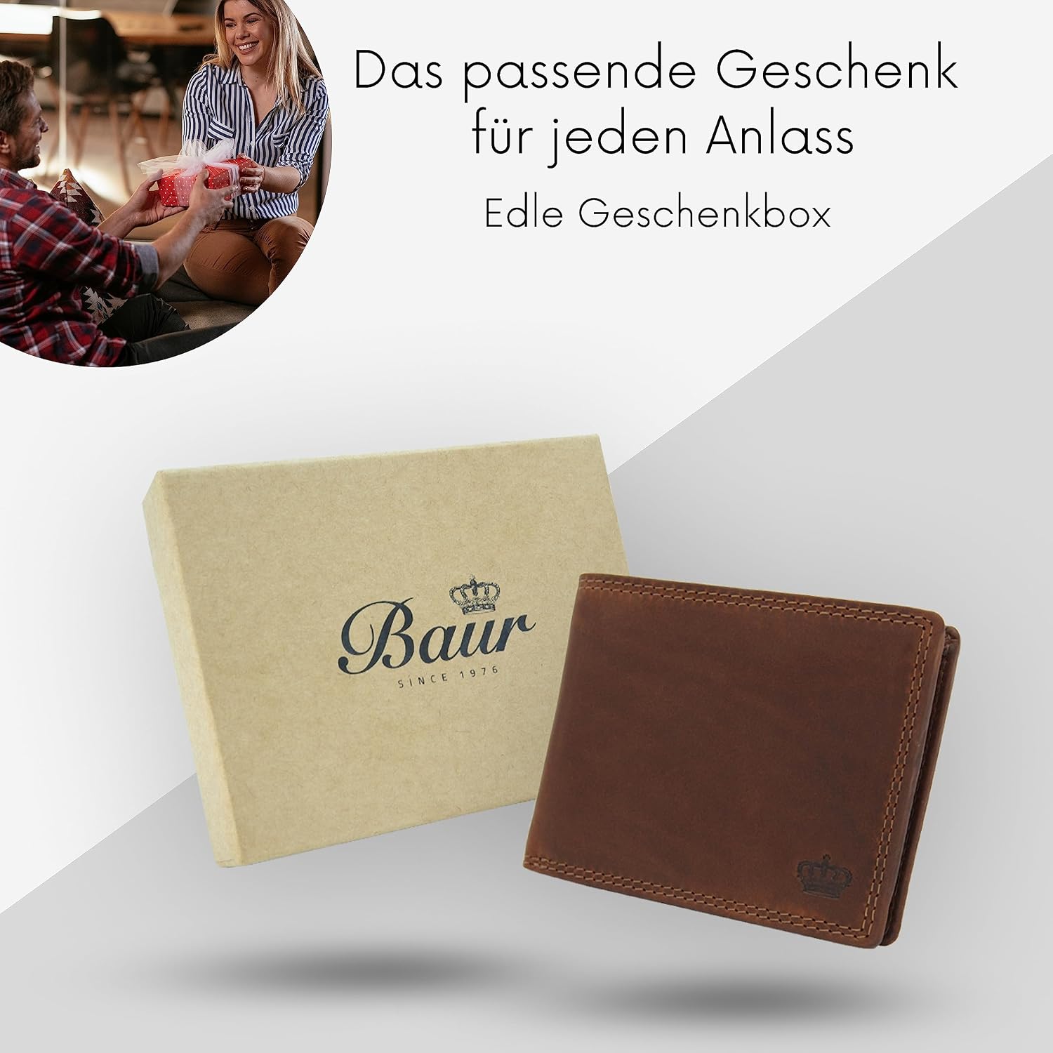 Thumbnail 4 de Baur Herren Geldbörse Echtes Leder RFID Schutz