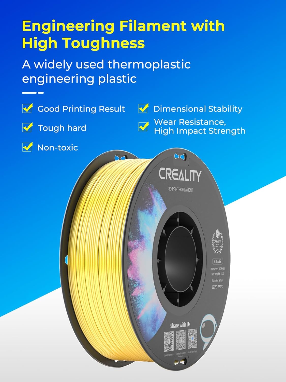 Detalle 2 de Creality ABS Filament 1.75mm 4 kg 4-pack ๐จ