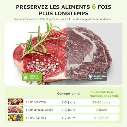 Thumbnail 6 de Bonsenkitchen Machine Sous Vide Alimentaire VS2000 – Kit 5 Sacs