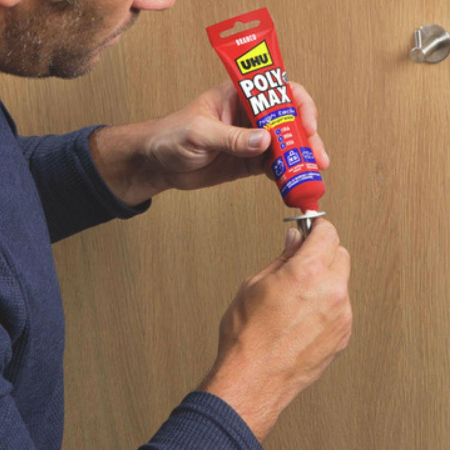 Thumbnail 4 de UHU Poly Max - Mastic-Colle Prise Immédiate 165 g, adhérence ultra-forte pour tous matériaux (intérieur/extérieur)