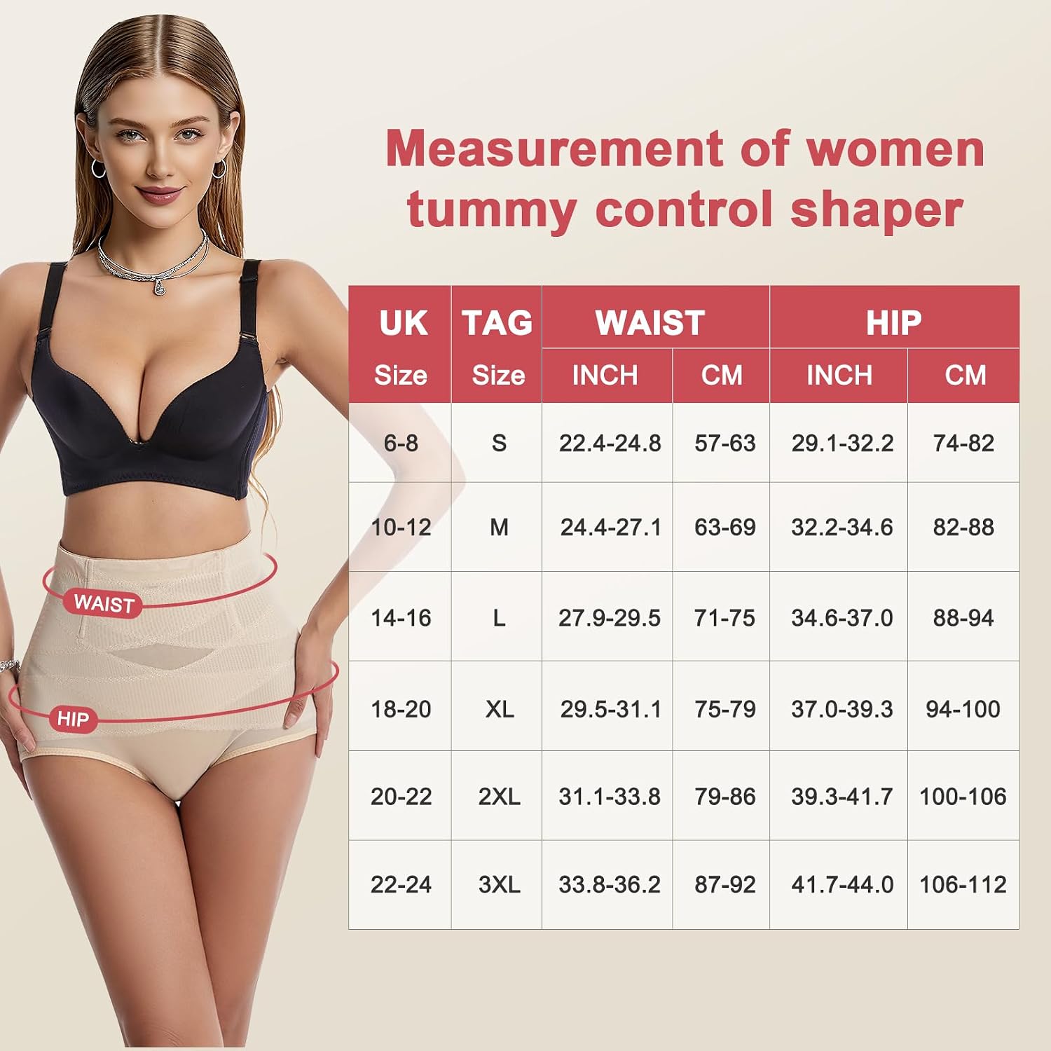 Detalle 2 de Opssaker figuurcorrigerende slip voor dames, hoge taille en naadloos